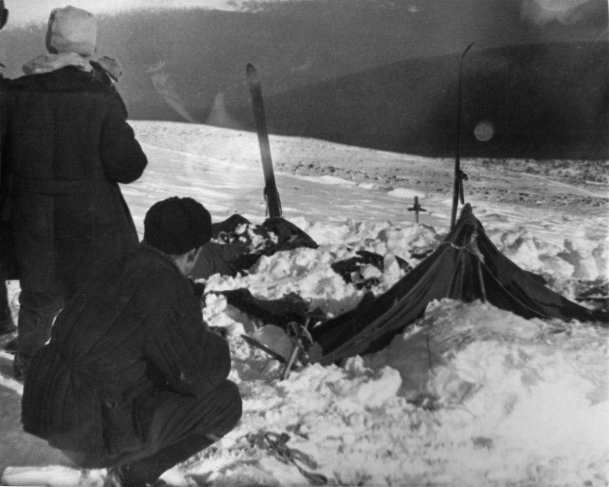 Dyatlov Group Campsite; Photo taken by Soviet authorities.