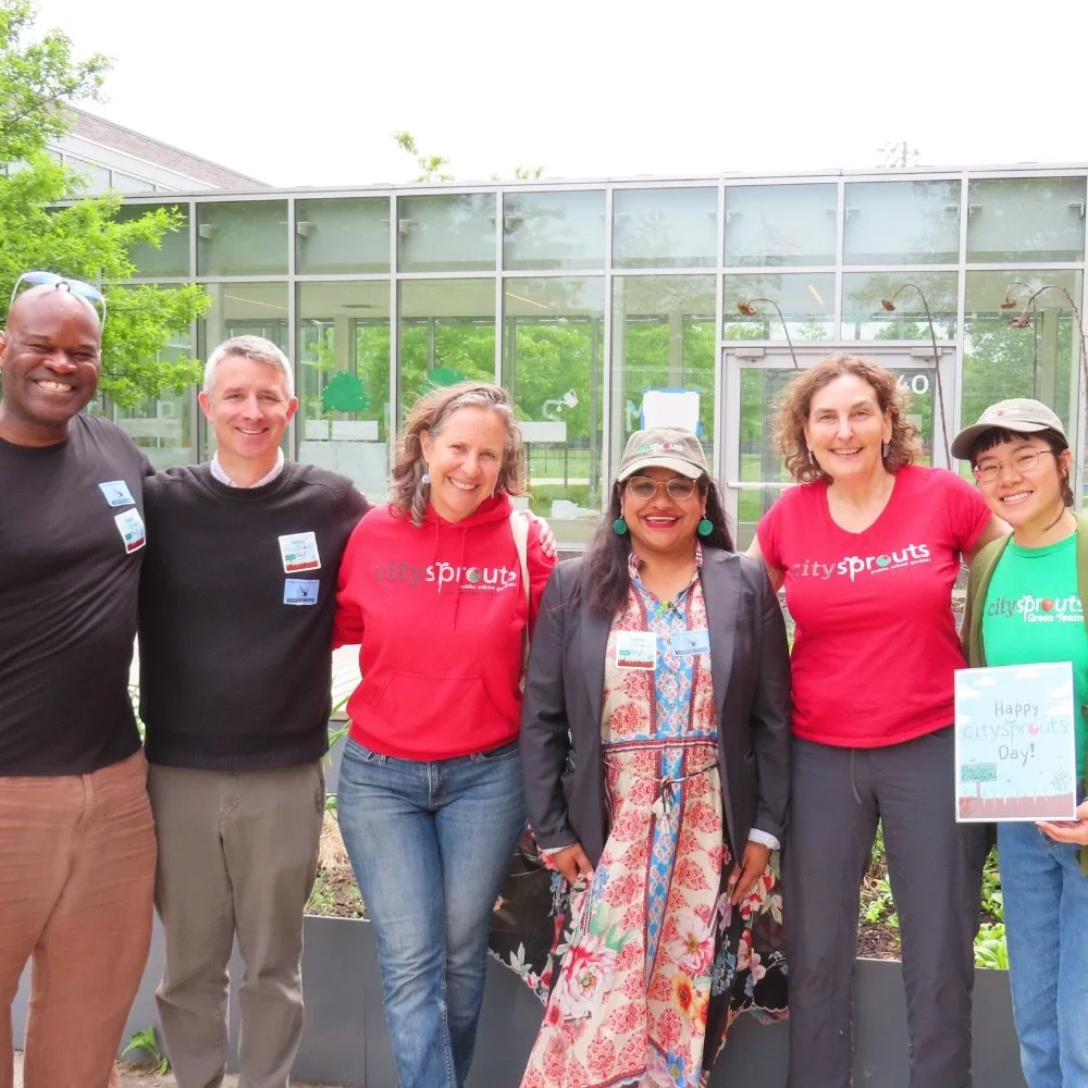 Today, Thursday, May 21st, is CitySprouts Day in Cambridge! ☀️💚

A special thank you to Mayor Siddiqui for helping us celebrate 25 years of getting kids learning outside and visiting our school garden at King Open! Thank you to everyone who joined u