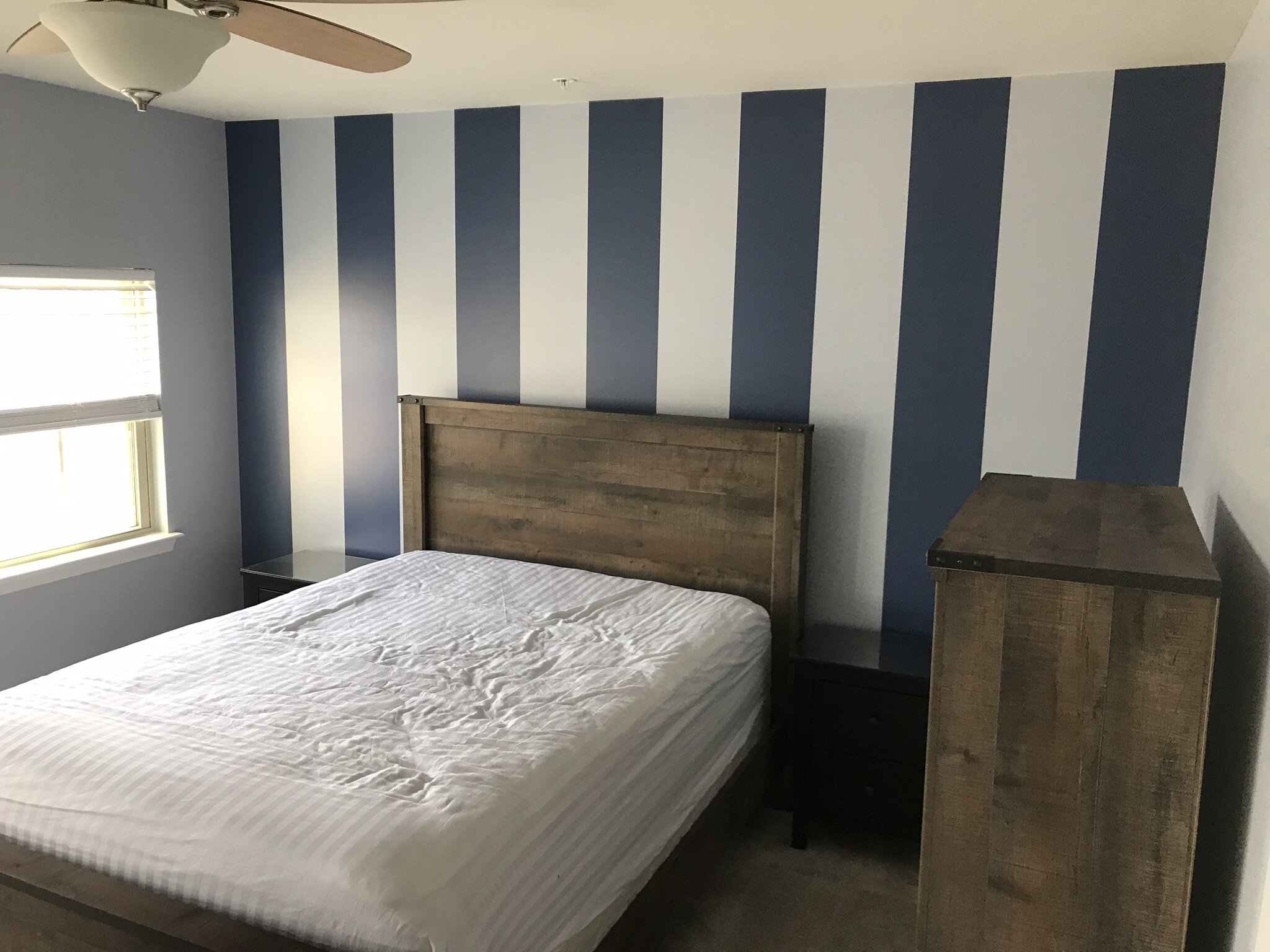 Vertical Stripes Accent Wall