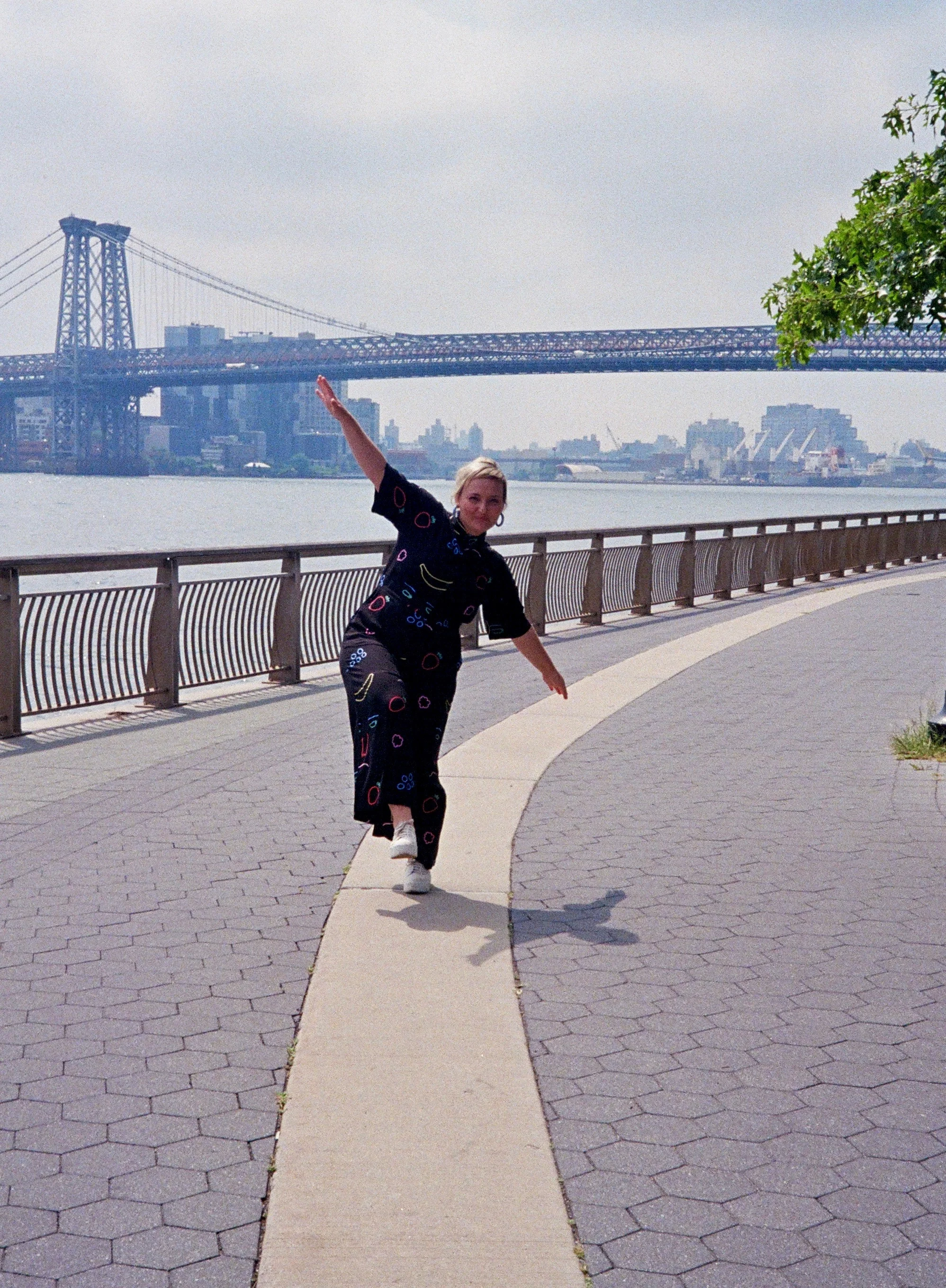 Natalia in on of her favorite places - Manhattan’s East River Park.