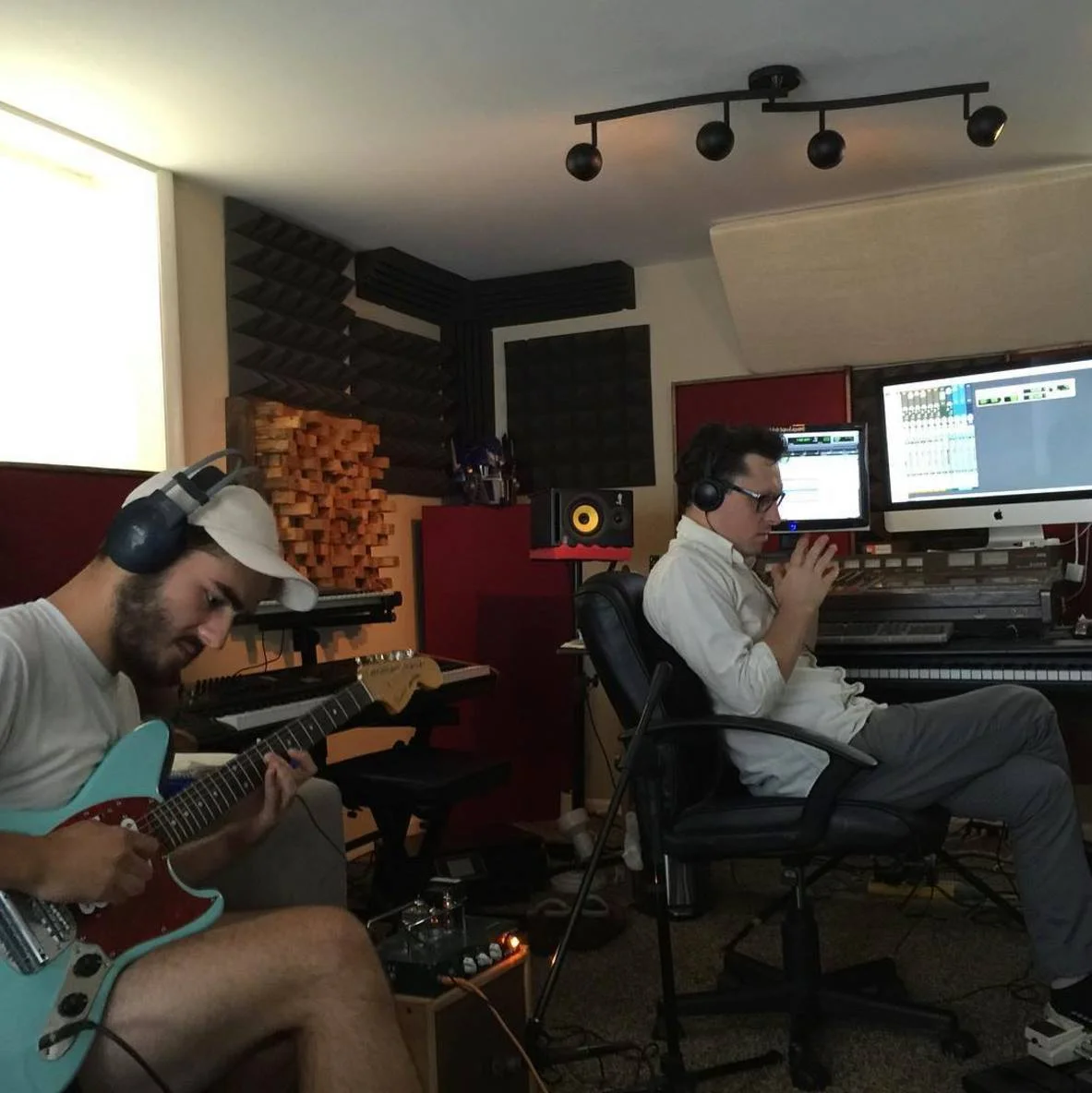 09.02.2016 My Youngest Brother, Ben came and put backing guitars on The Bridge Song.