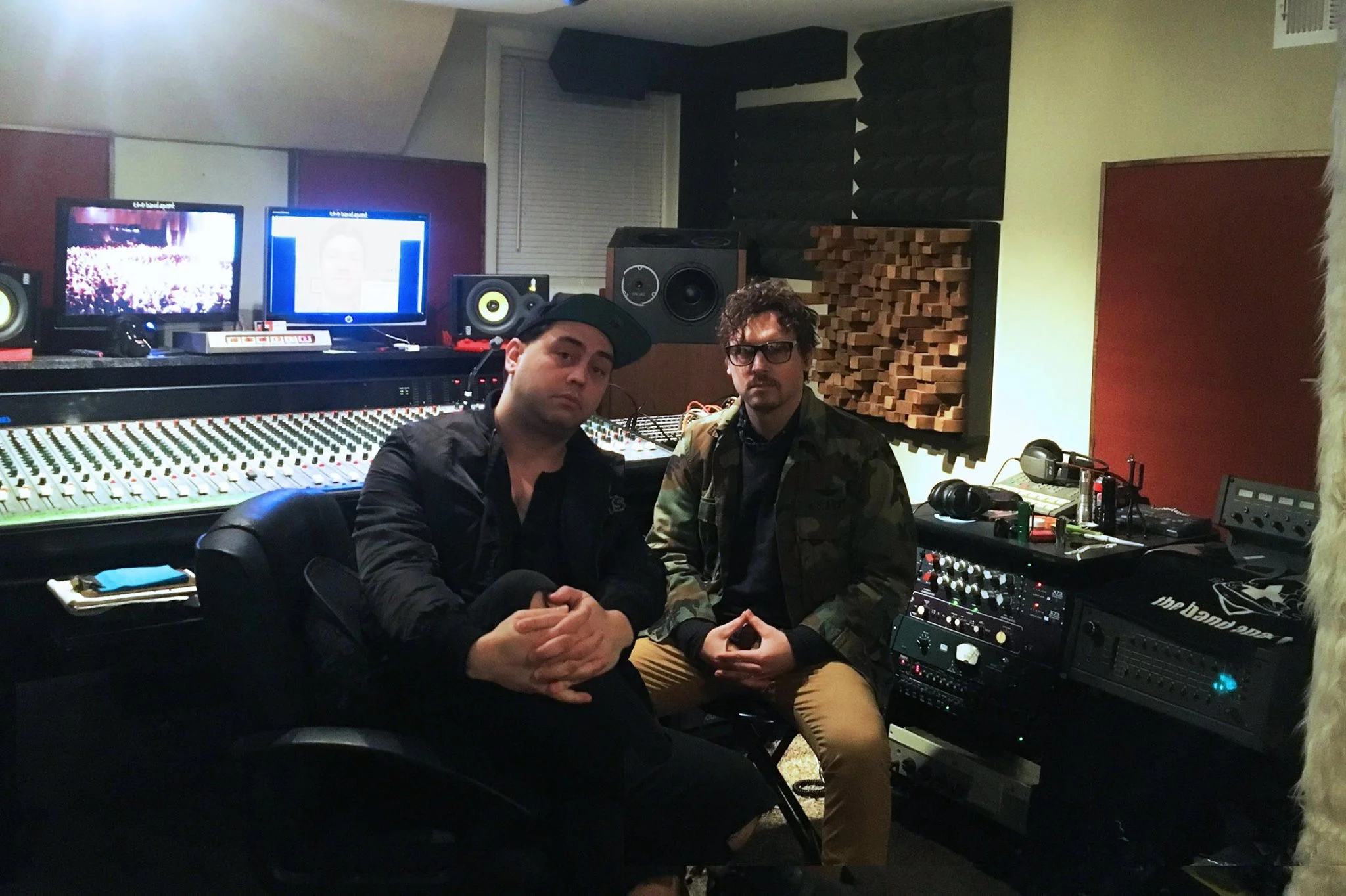 1.18.2018 Zach and i finish mastering the EP & decide to release it right then & there. here is a pic his wife LE snapped of us after the dirty deed had been done.
