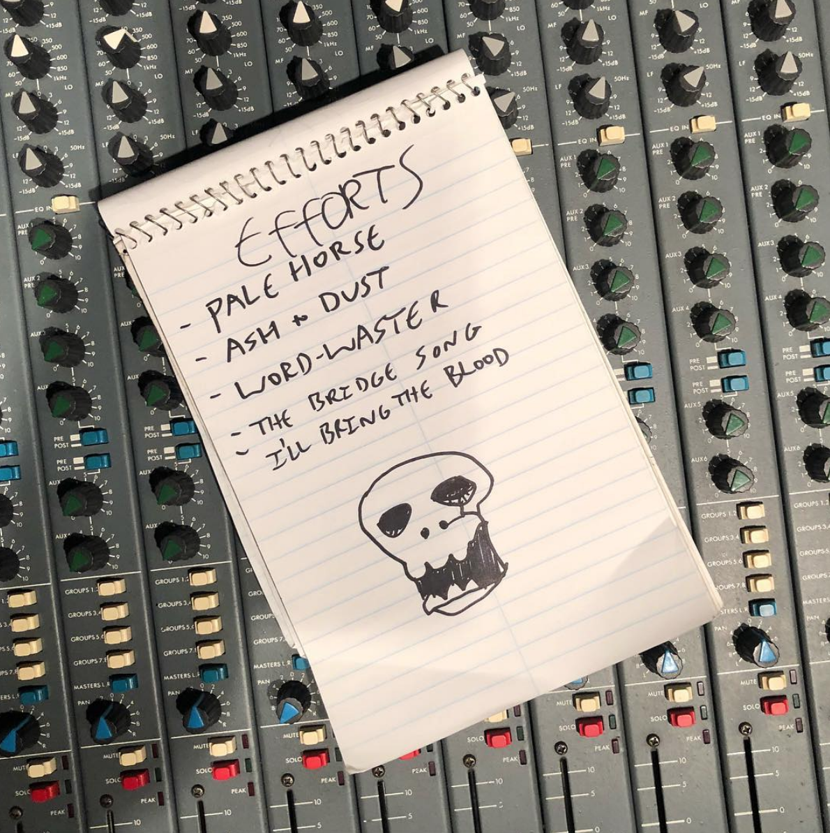 7.26.2018 second ep tracklisting i wrote out for zach
