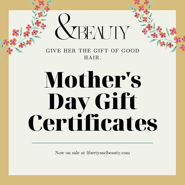 In need of a last minute Mother&rsquo;s Day gift?  We&rsquo;ve got you!  Visit link in bio to give the gift of good hair this year.  Delivered right to her inbox and redeemable as soon as we open again, our gift certificates are the perfect gift idea