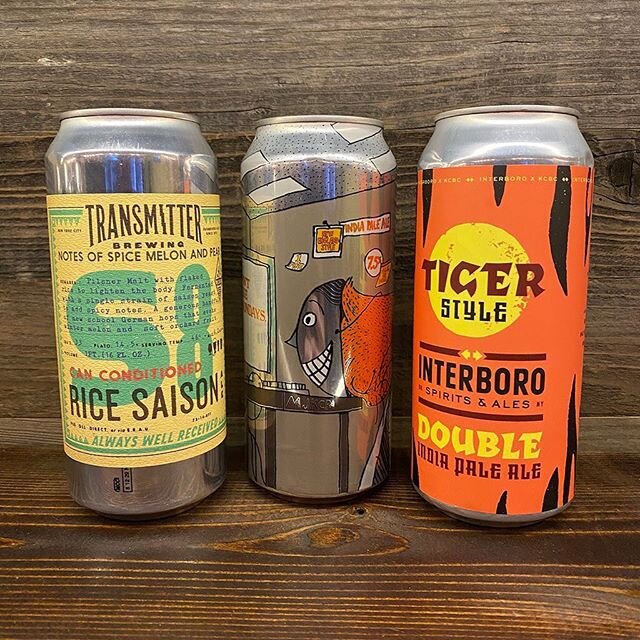 BEER OF THE WEEK 1️⃣2️⃣3️⃣ Which are you trying? 🔥

1️⃣ @TransmitterBrewing S8 Rice Saison (Brooklyn, NY)

Hoppy. Funky. Japanese rice lightens up the typical saison. For the warmer days coming. 
2️⃣ @fatorangecatbrewco I Don't Like Mondays NE IPA (