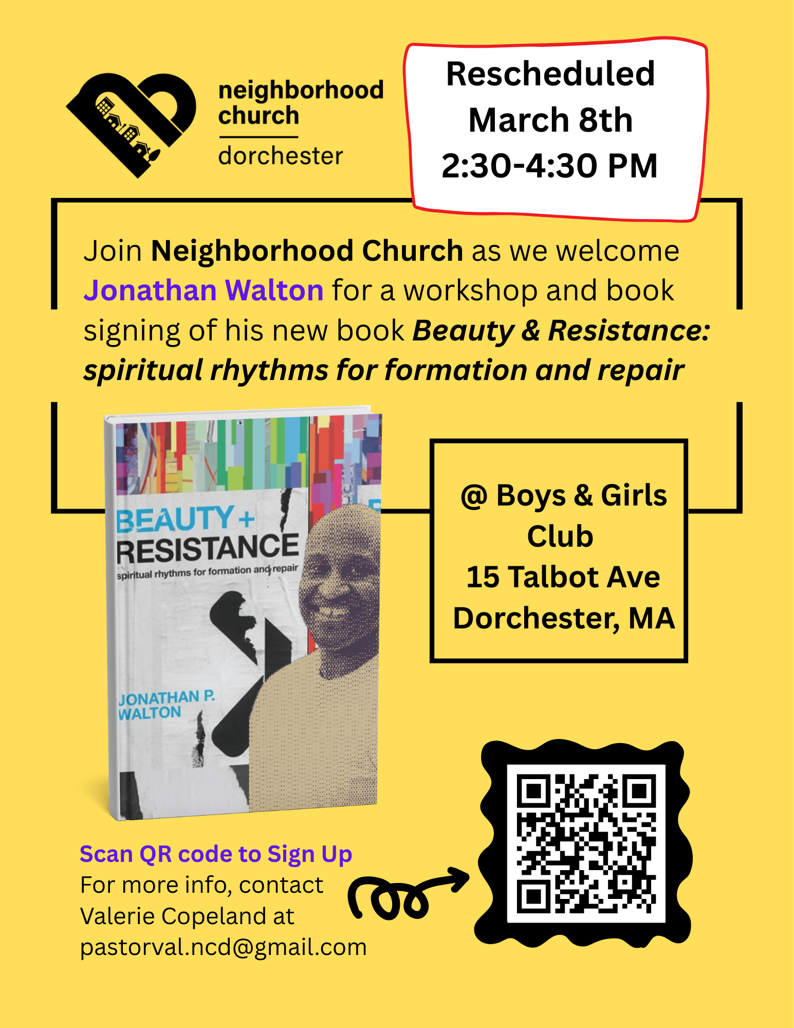 Beauty and Resistance Workshop @ The Neighborhood Church in Dorcester