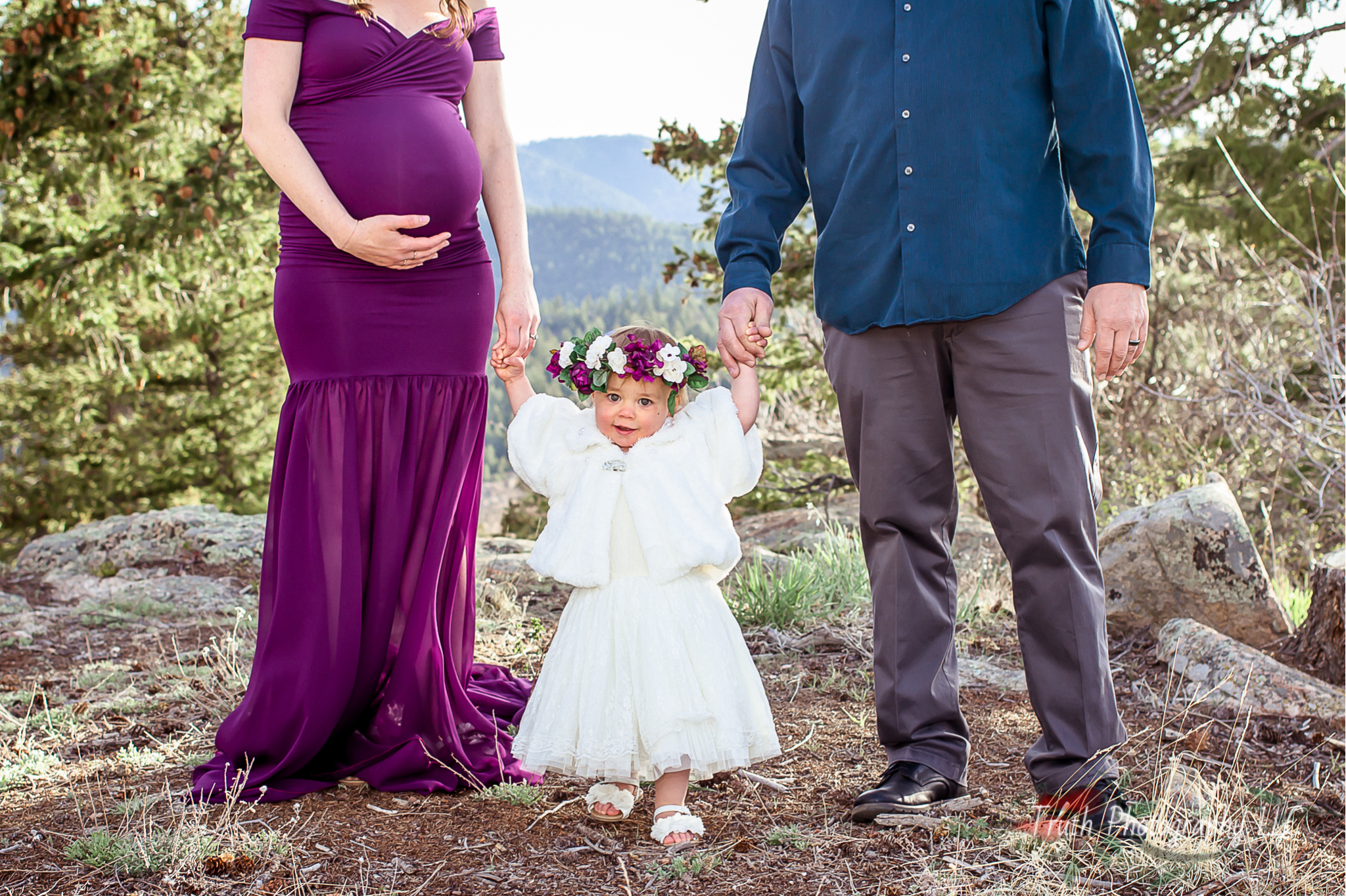 Family maternity session Gross Reservoir Colorado