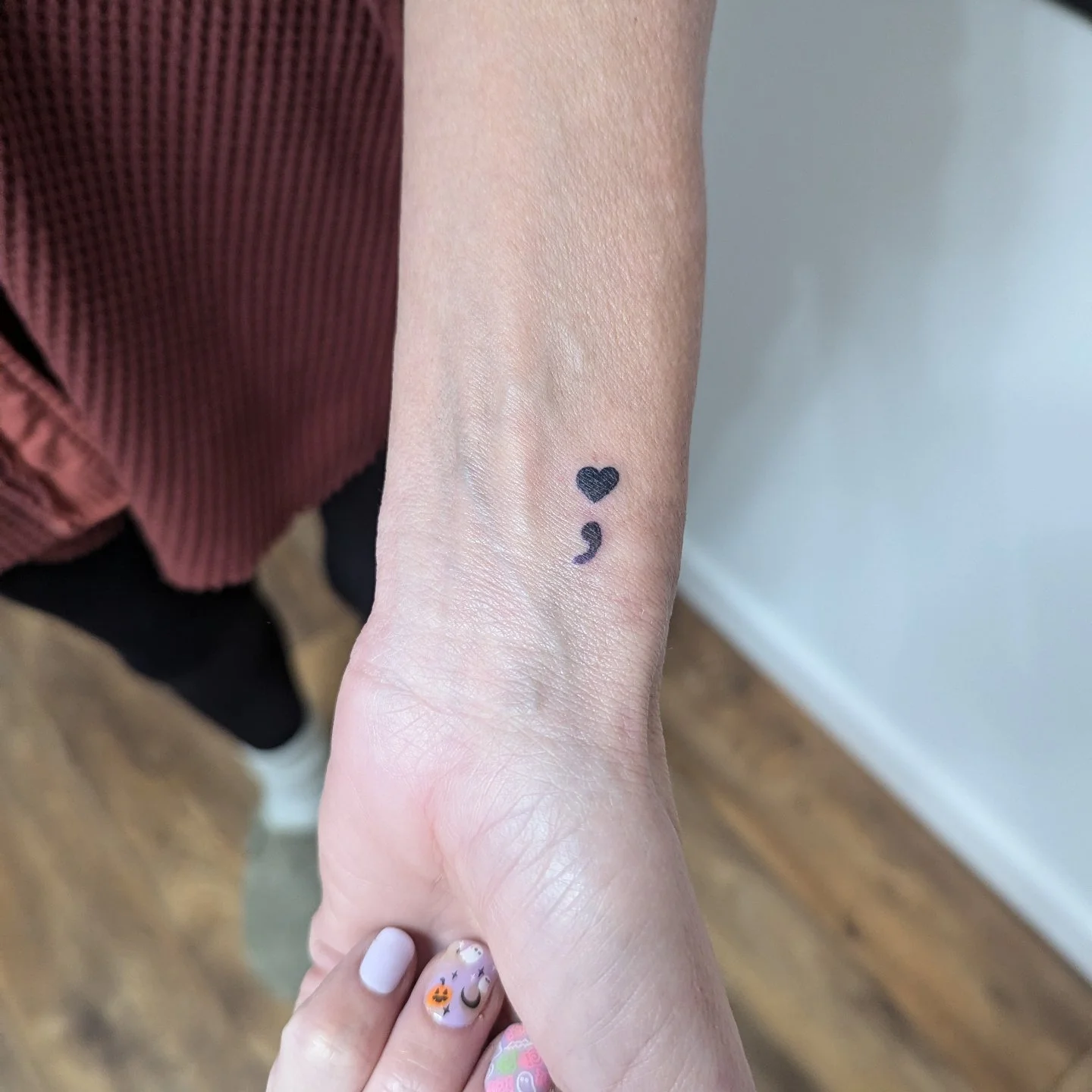 Another first. I'm sure some artists have done thousands of these.

#semicolontattoo