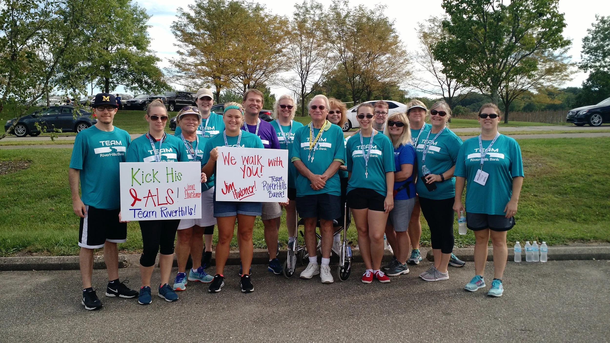 From left to right pictured are: Joe Leonardi, Mary Coffey, Judy Middeler, Julie Truesdell, Ann Bishop, Ed Wood, Rhonda Andrews, Jim Huebner, Joyce Huebner, Sarah Schwartz, Kay Stamper, Glenda Hera, Janet Bishop, Gail Burnam and Denise Gilbert
