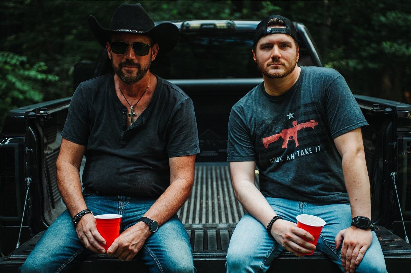 Action shots from the music video for the upcoming single &quot;Big Tires &amp; Bonfires&quot; video release date TBA. Swipe right to see Justin the steel man living his best life. 😂