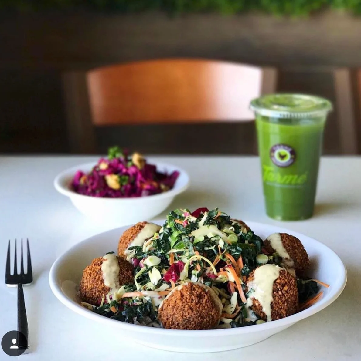 Photo: Kale Salad with Falafel