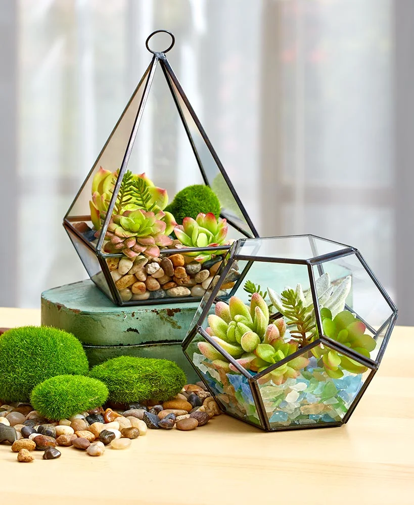 Terrariums. Can sit or hang. teardrop 4_3_4 in high x 9 in high. Orb Terrarium 5.5 in dia x 4.5 in high.jpg