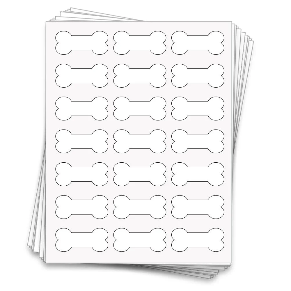 Dog Bone Labels, 2.4 x 1.1 in.