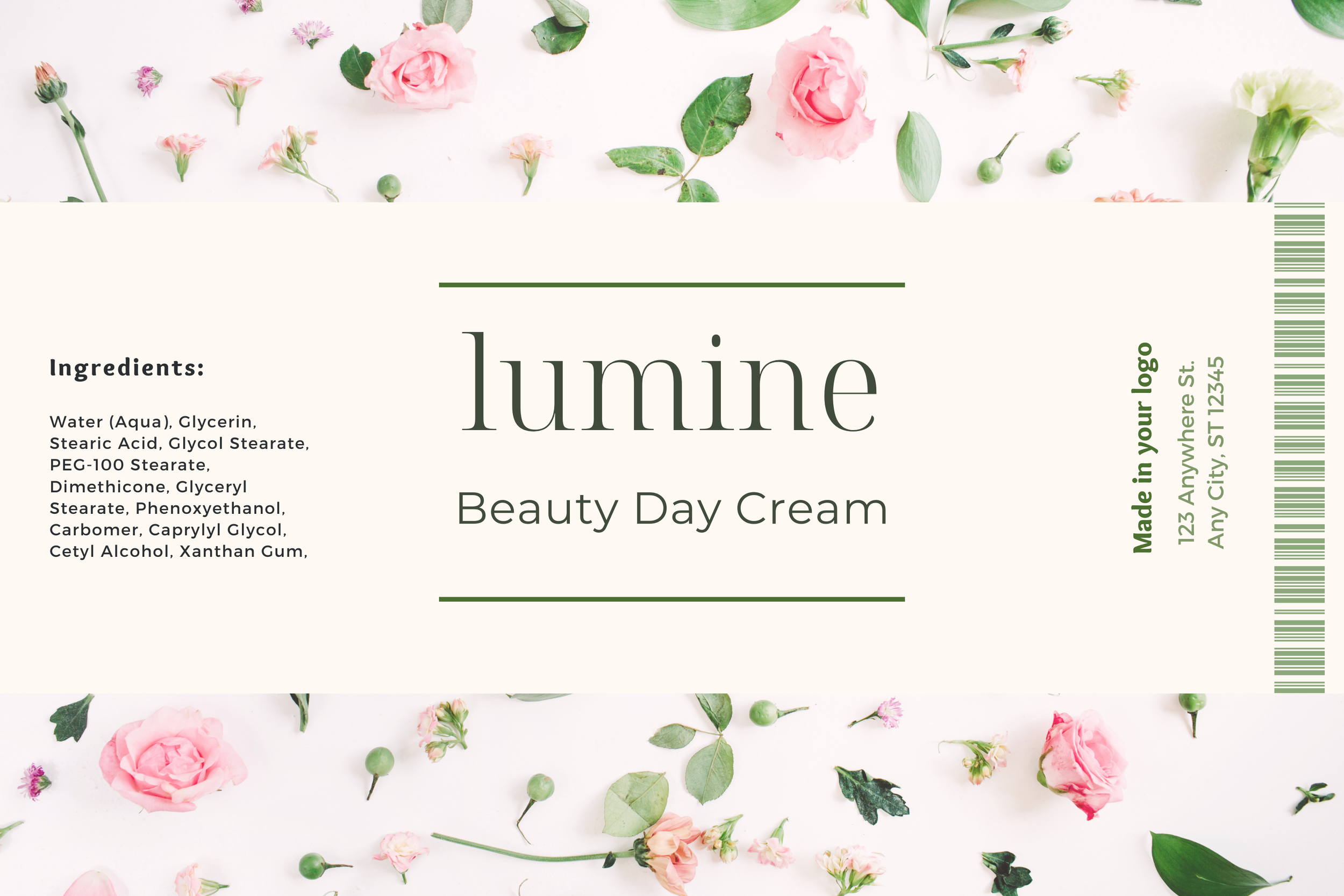 Rose Floral Cosmetic Labels Free Canva Templates and Designs