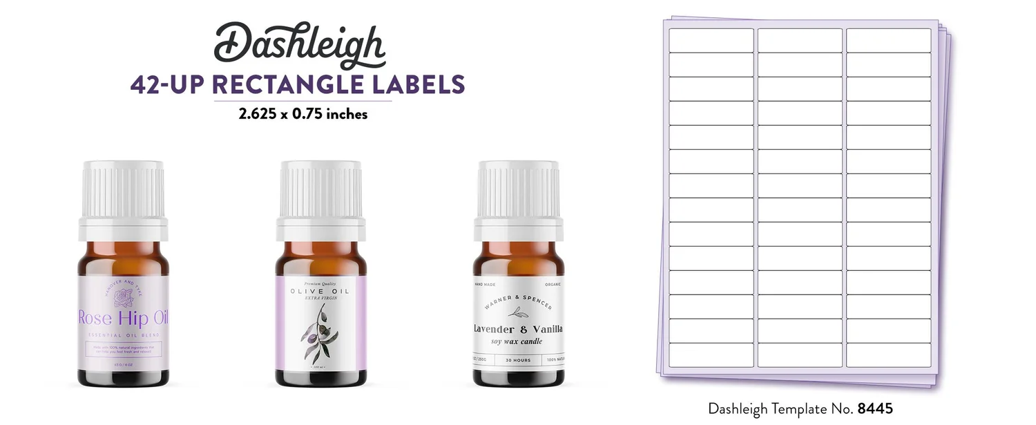 Printable Rectangle Labels for 5ml Containers, Bottles and Vials