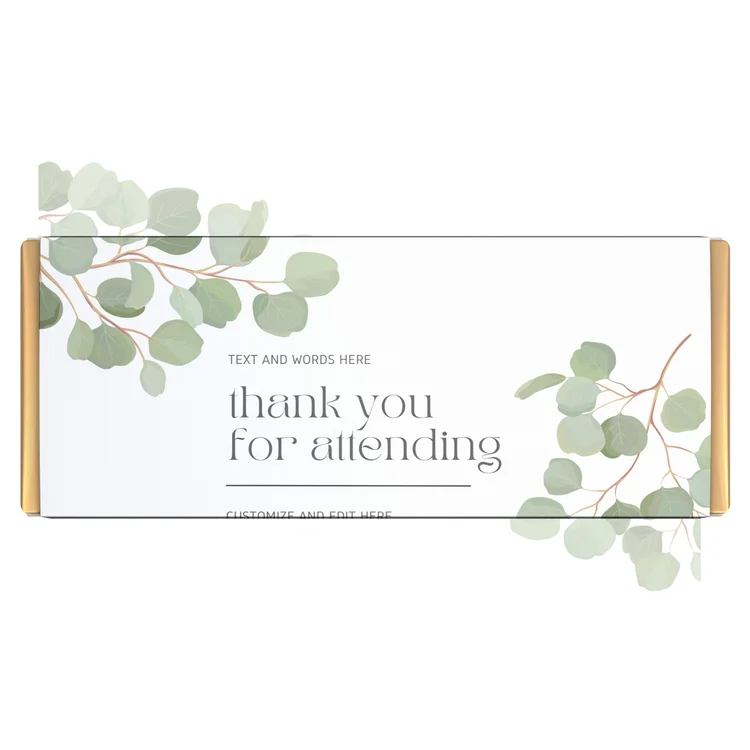 Modern Eucalyptus Design for 5x5 inch Chocolate Bar Labels (Copy) (Copy ...