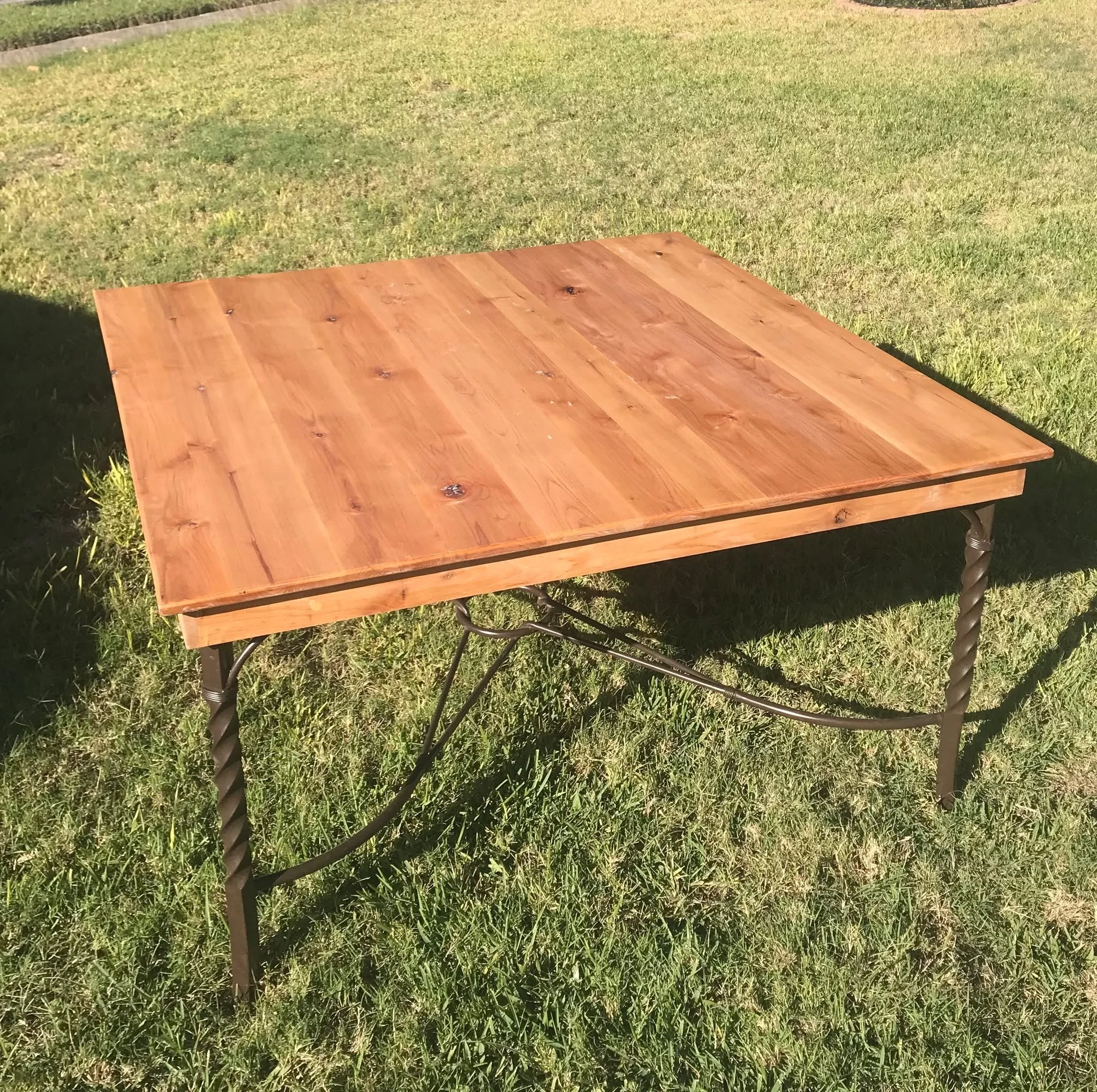 From glass to wood! Re-did the top with knotty alder.