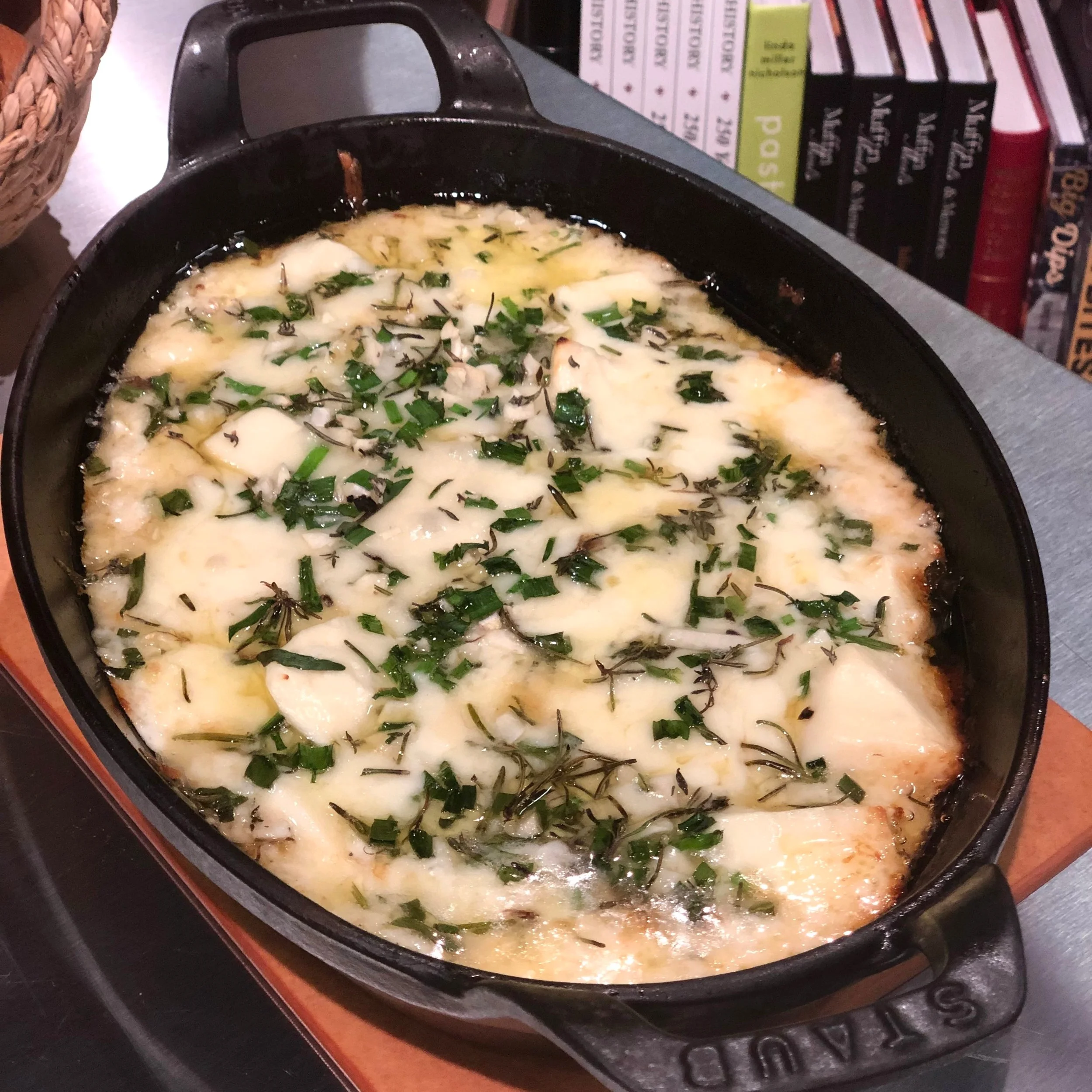 Cast Iron Mushroom and Cheese Dip - this recipe is so good in cast Iron skillet