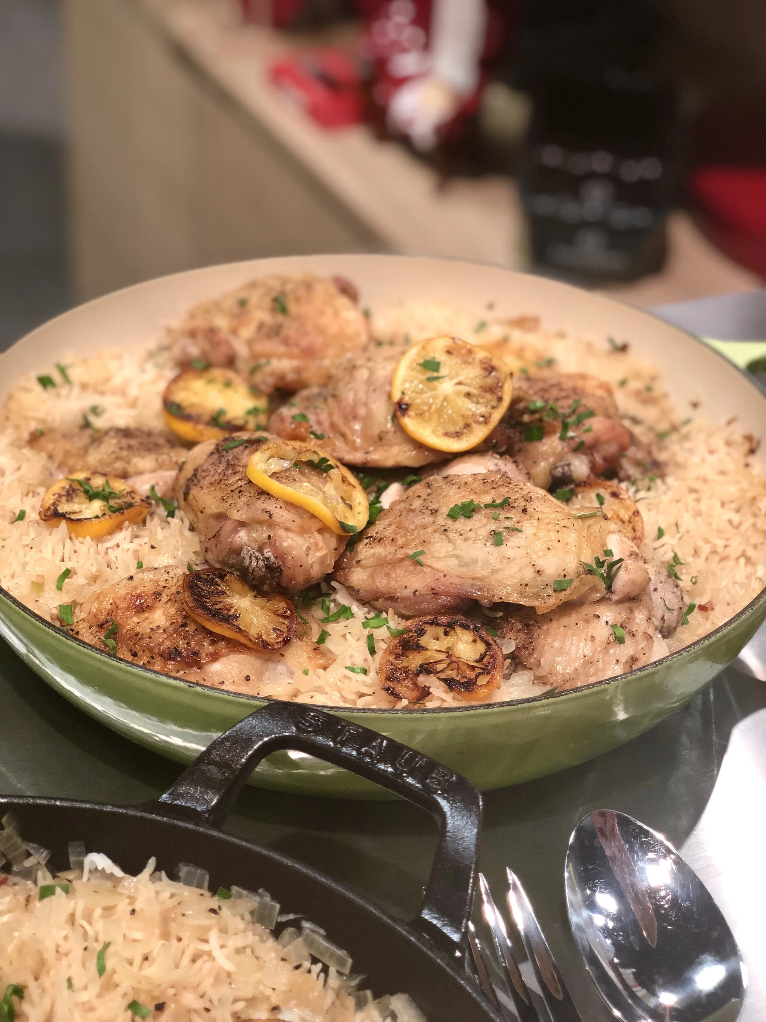 Skillet Lemon-Garlic Chicken and Rice
