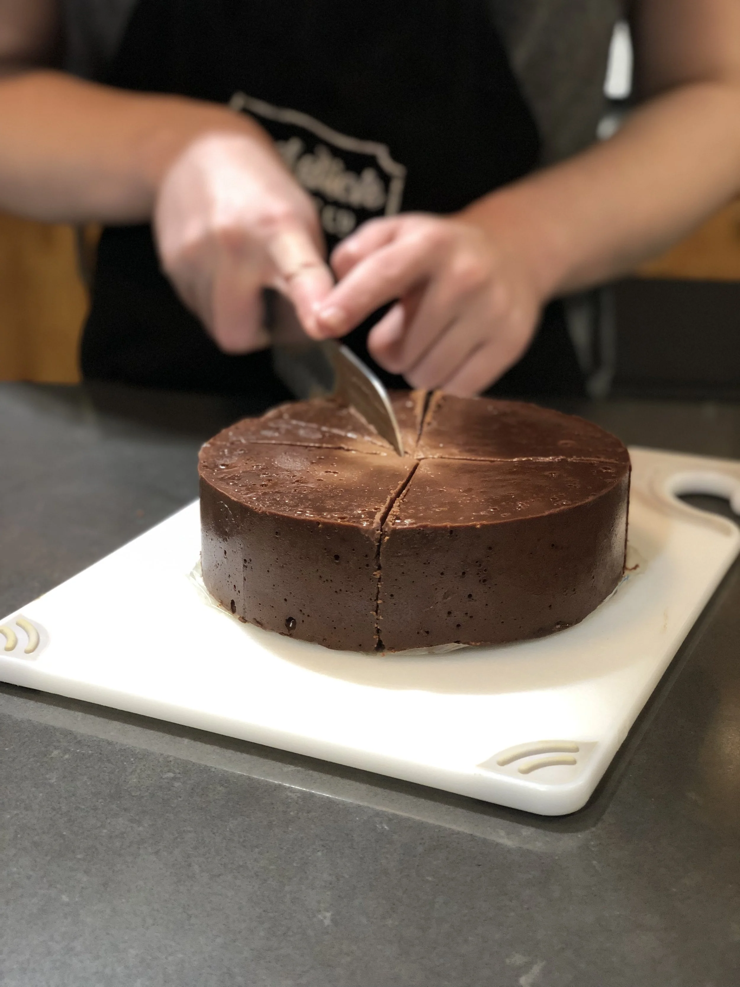 Instant Pot Flourless Chocolate Truffle Cake with White Chocolate Whipped Cream