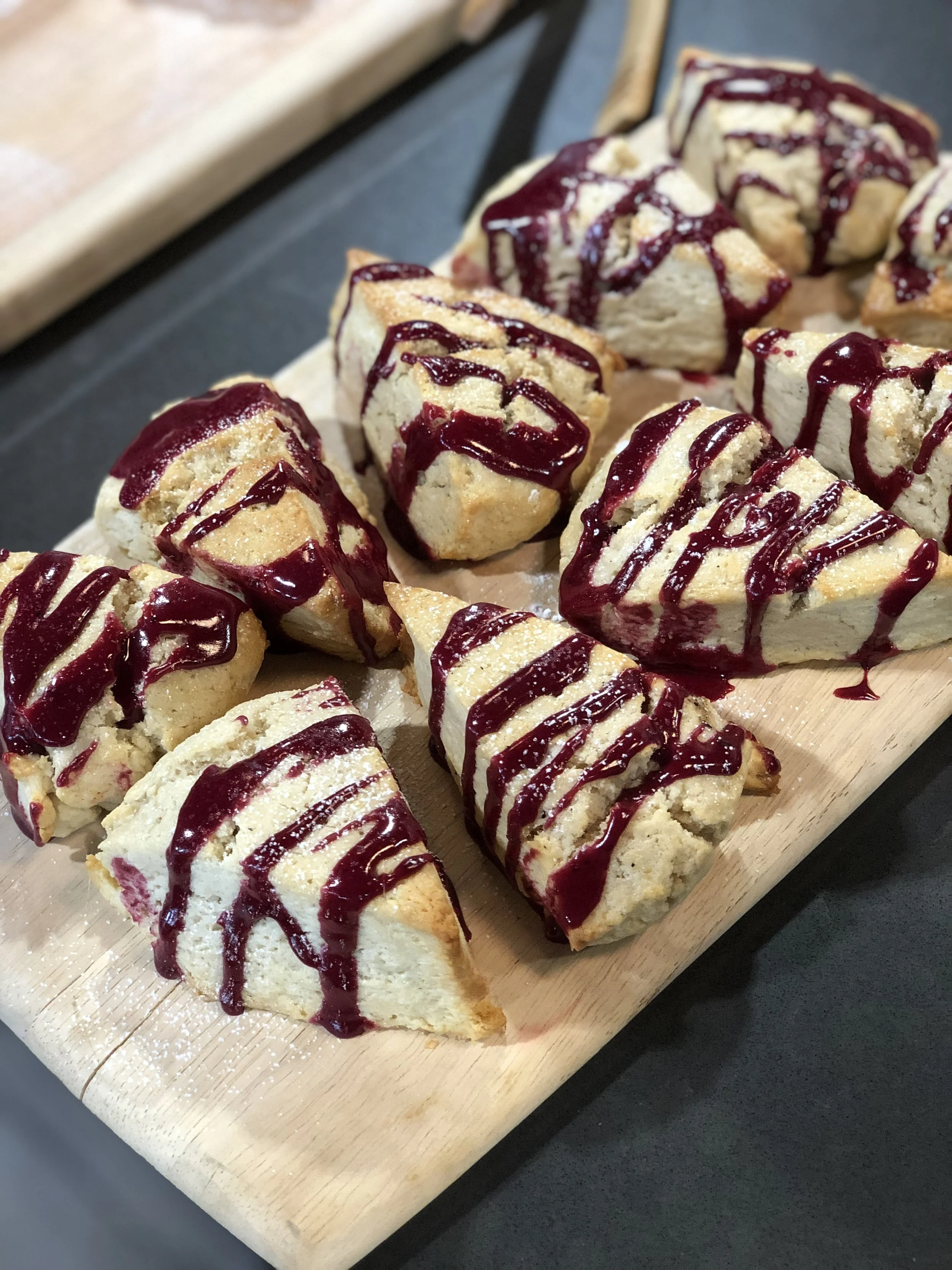 Raspberry Glazed Scones