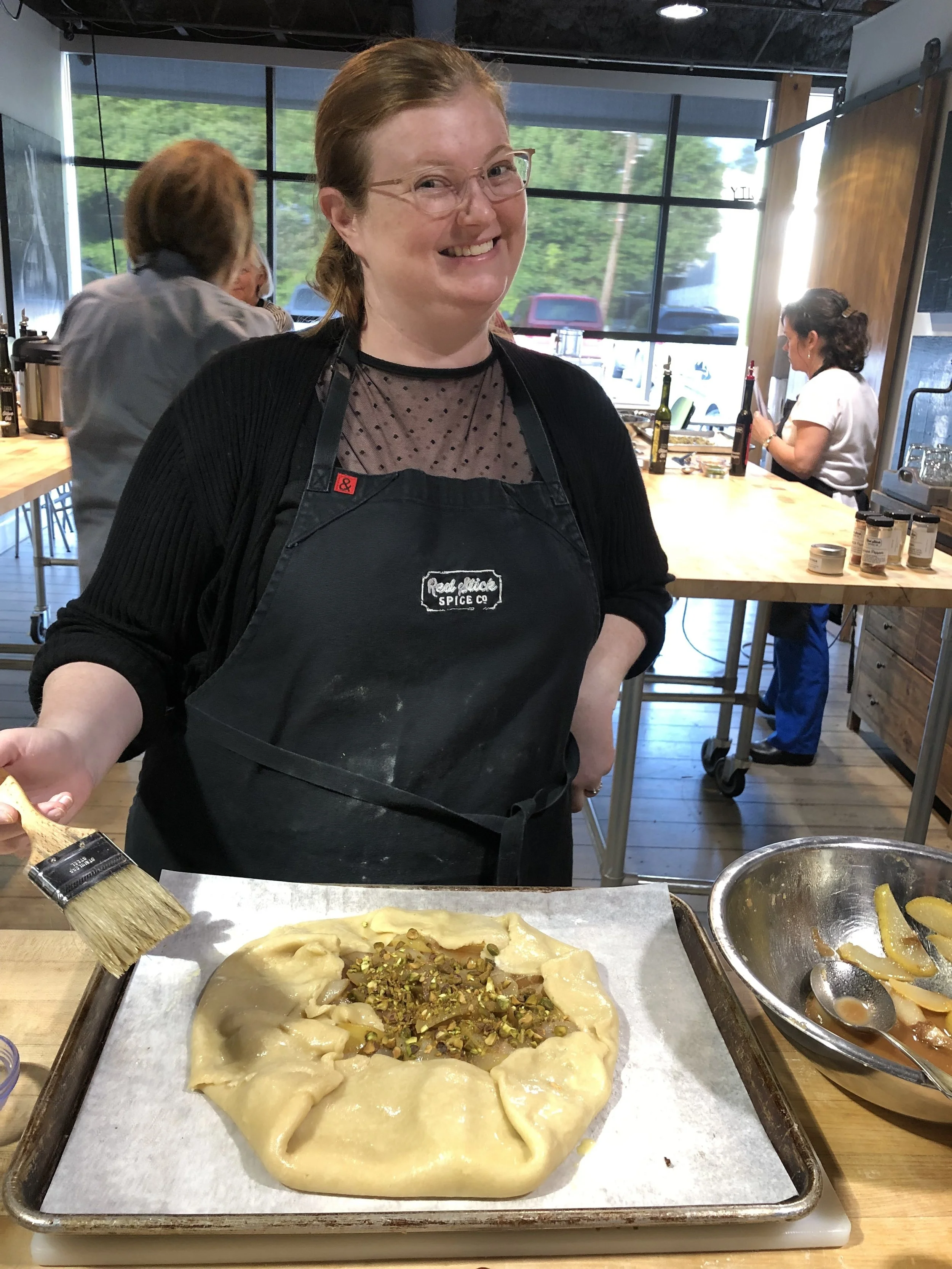 So proud of her Pear Tart