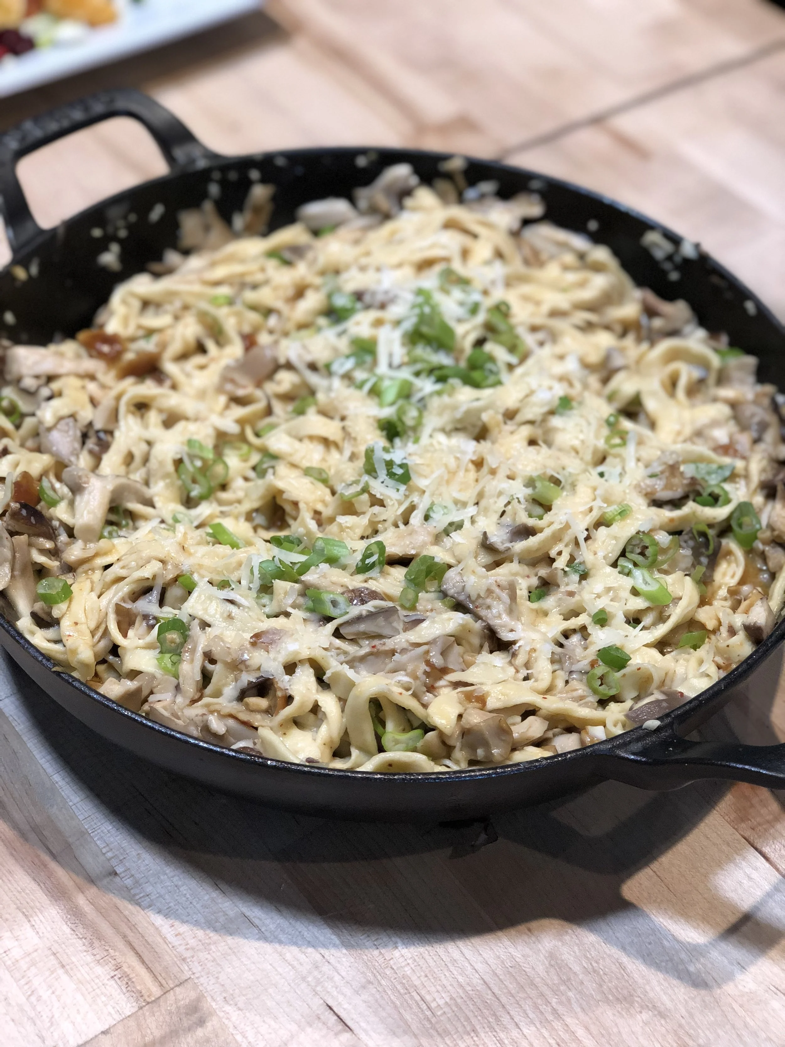 Aglio Olio with Garlicky Sautéed Mushrooms