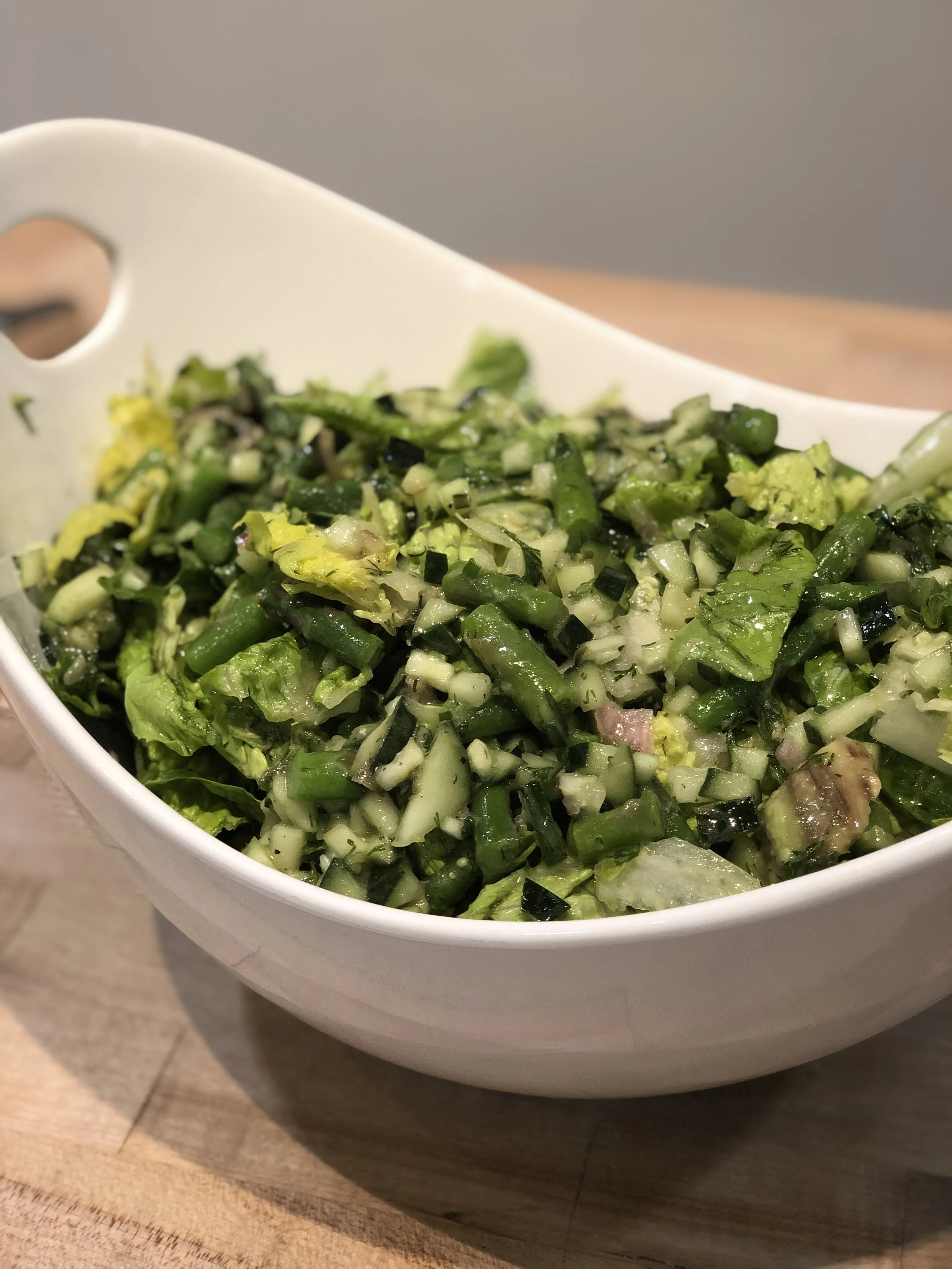 Romaine Salad with Green Goddess Dressing
