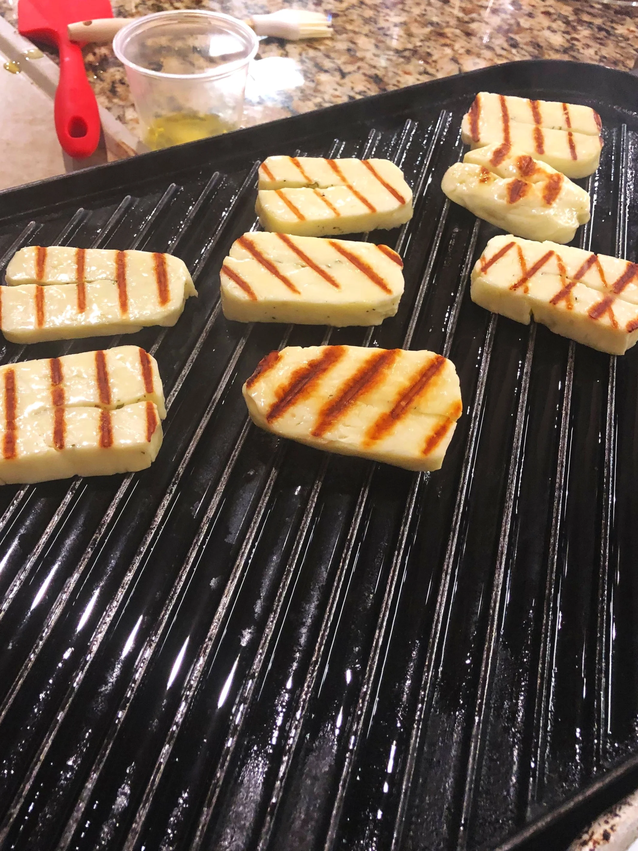 Grilling Halloumi Cheese
