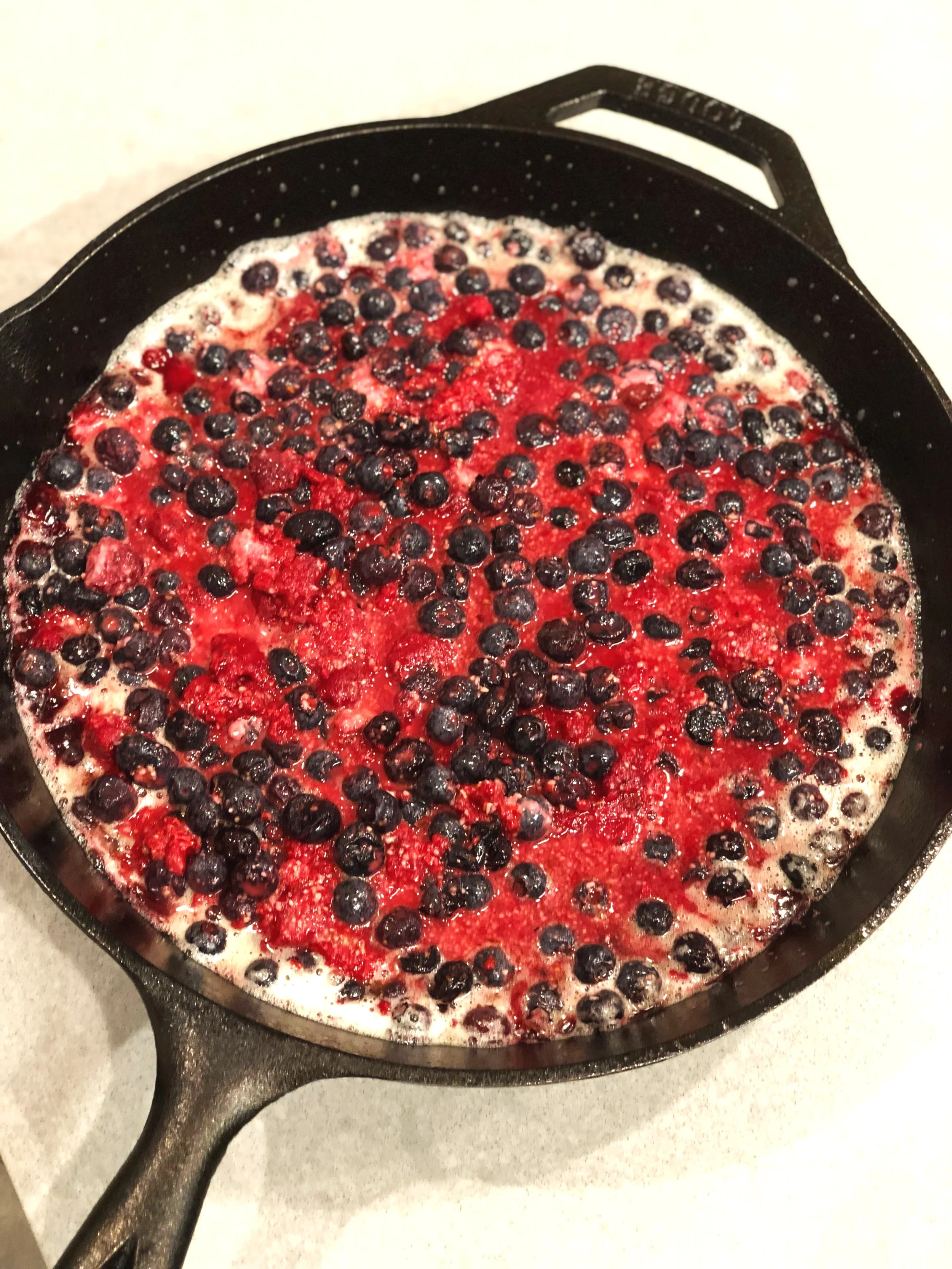 The start of a tempting dessert