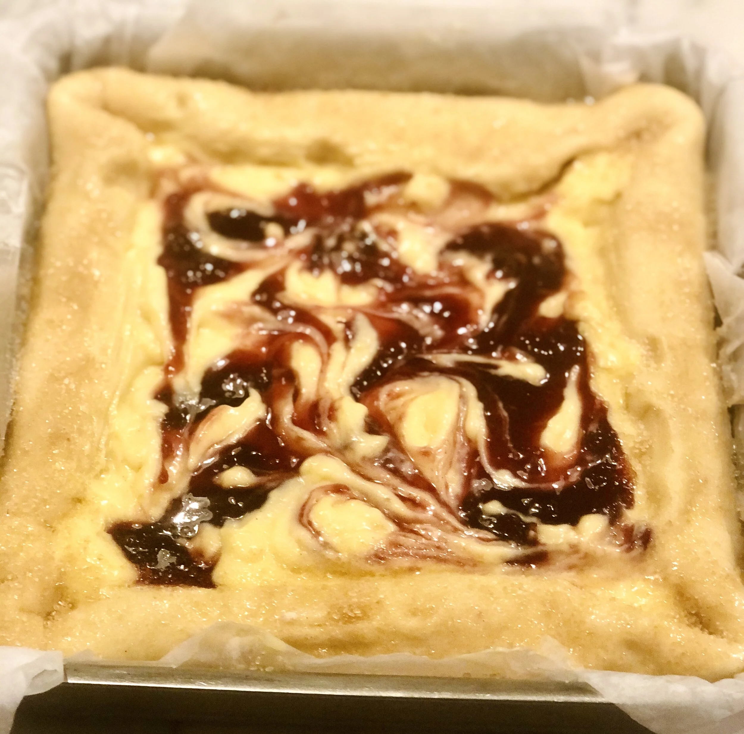 Jam and Cream Brioche Tart 