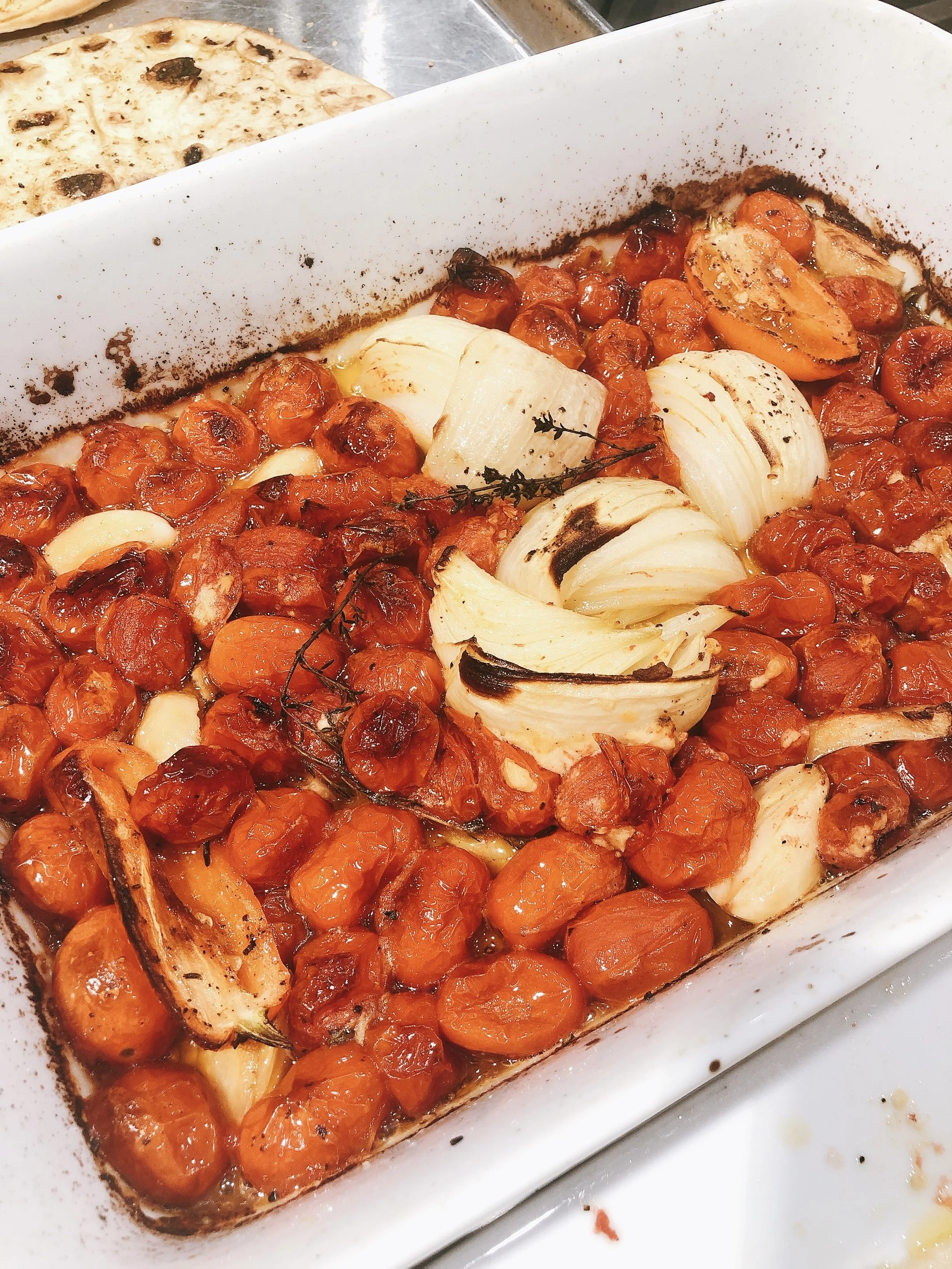 Hummus with Roasted Tomatoes and Almonds