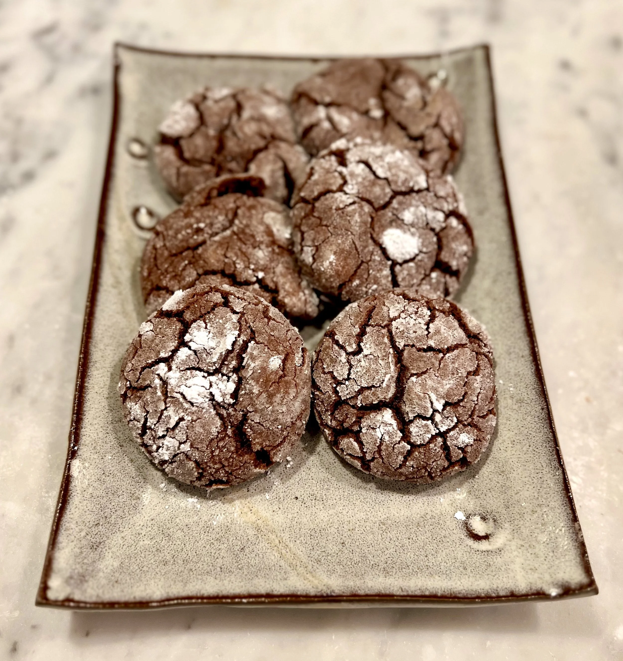 20 Minute Chocolate Crinkle Cookie