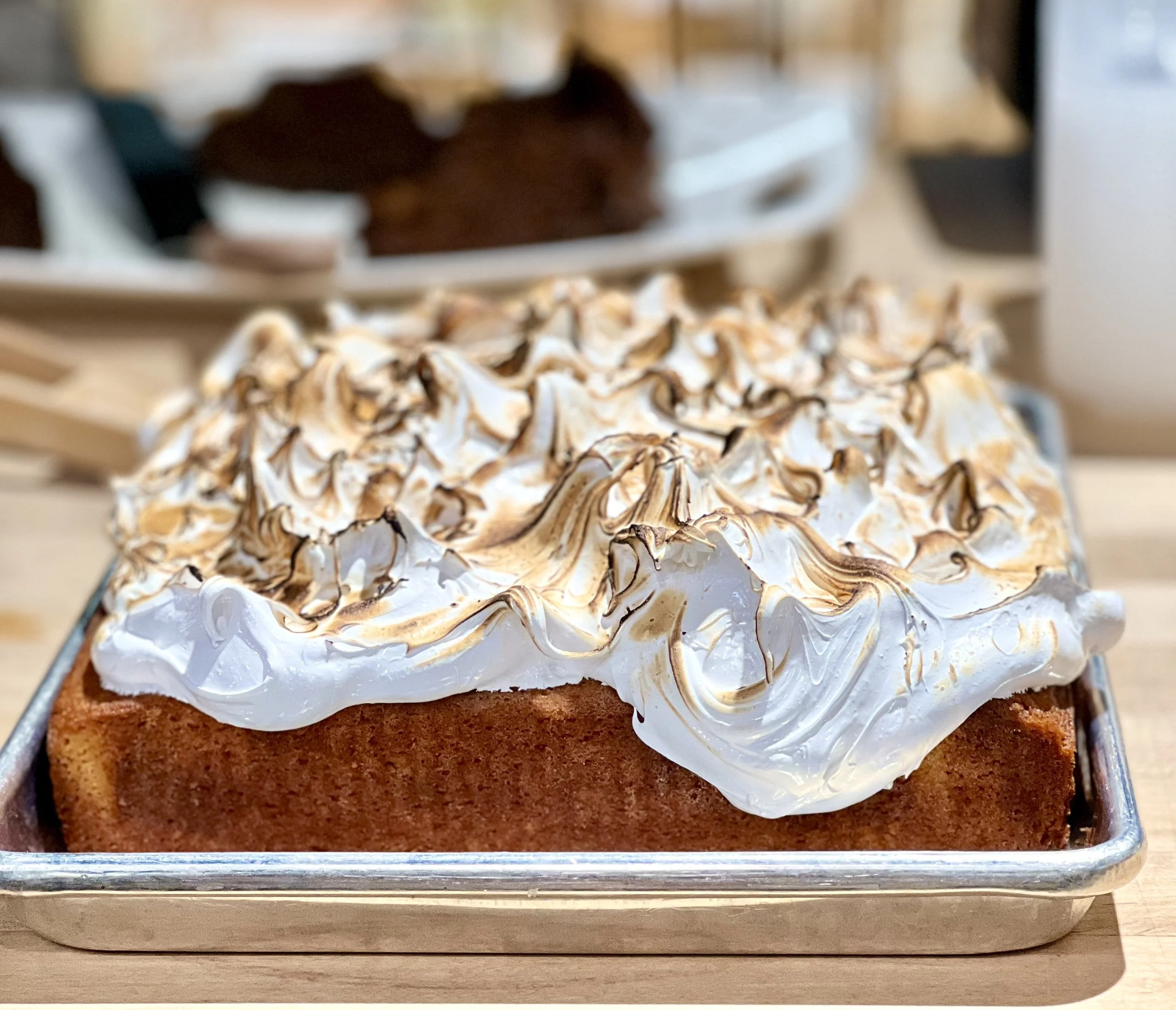 Sweet Potato Spice Cake with Toasted Swiss Meringue