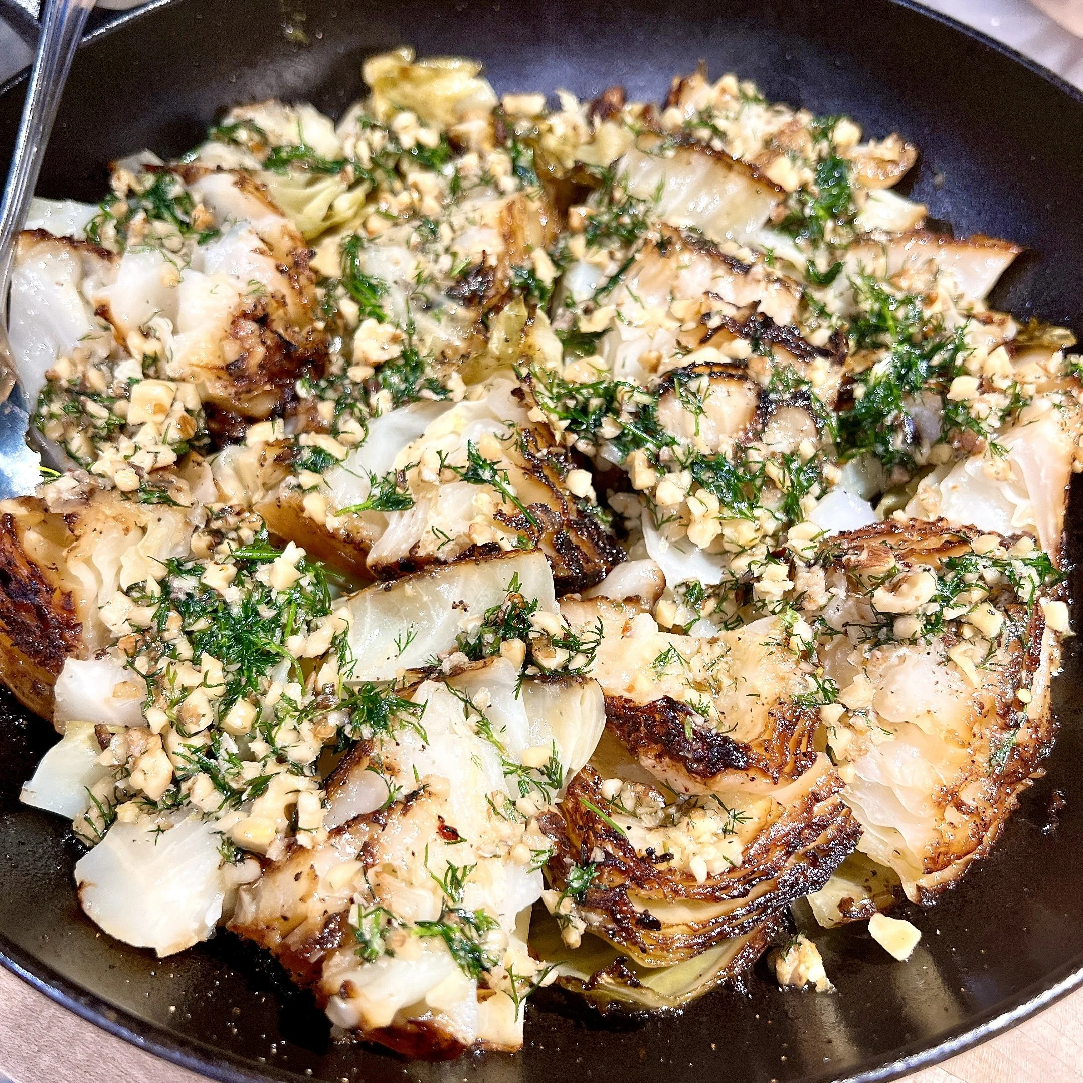 Fall-Apart Caramelized Cabbage Smothered in Anchovies and Dill