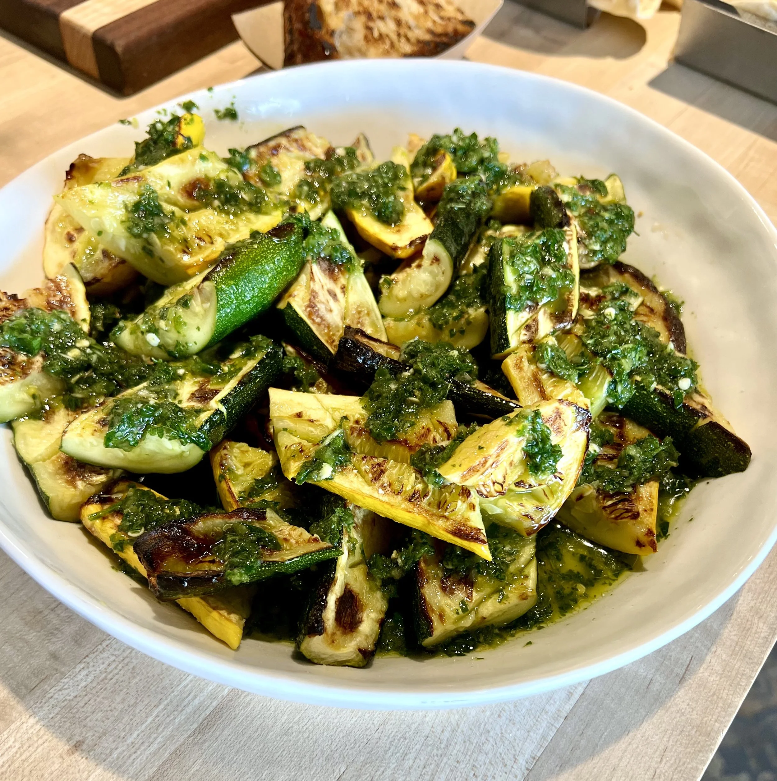 Grilled Squash with Nuoc Cham Chimichurri