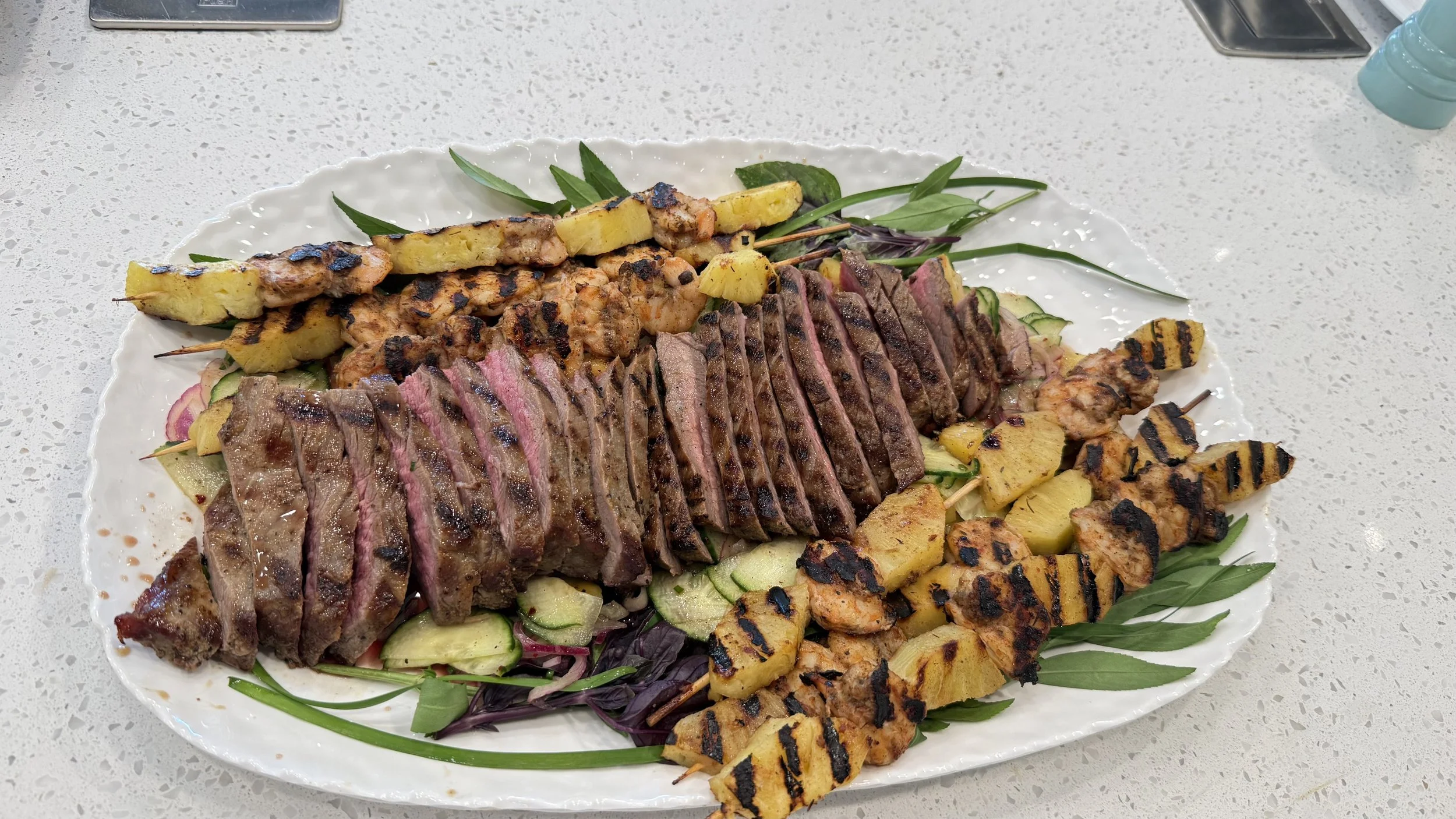 Cooking with Rohan Davey for Mother's Day-Jerk Shrimp with Pineapple Salad