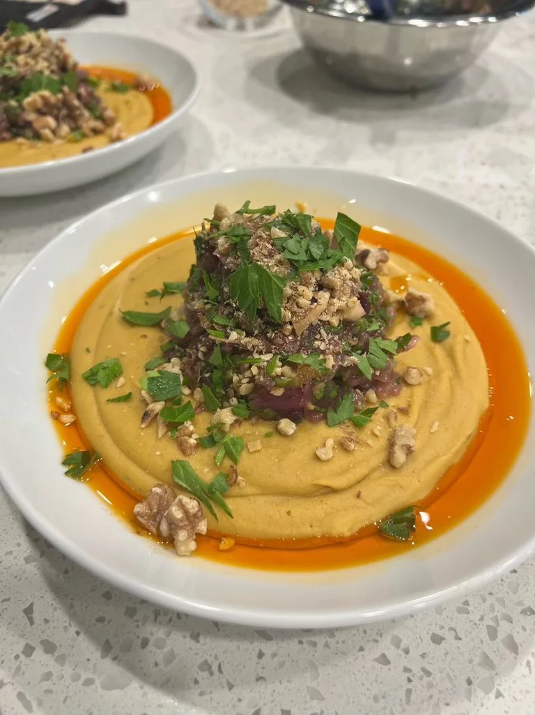 Yellow Split Pea Puree with Buttered Onions and Caper Sauce — Kitchen