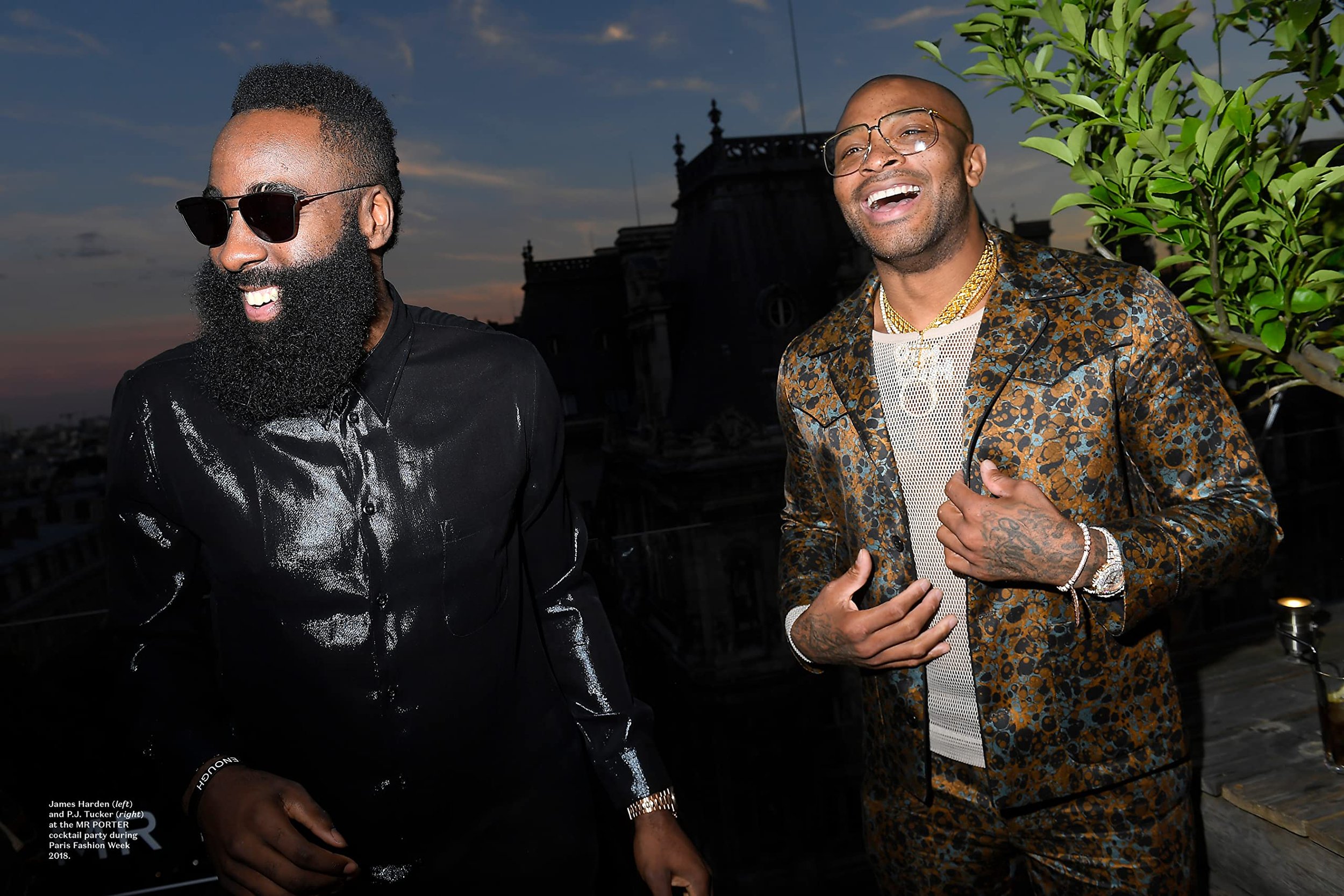 NBA style icon P.J. Tucker takes on Paris Men's Fashion Week