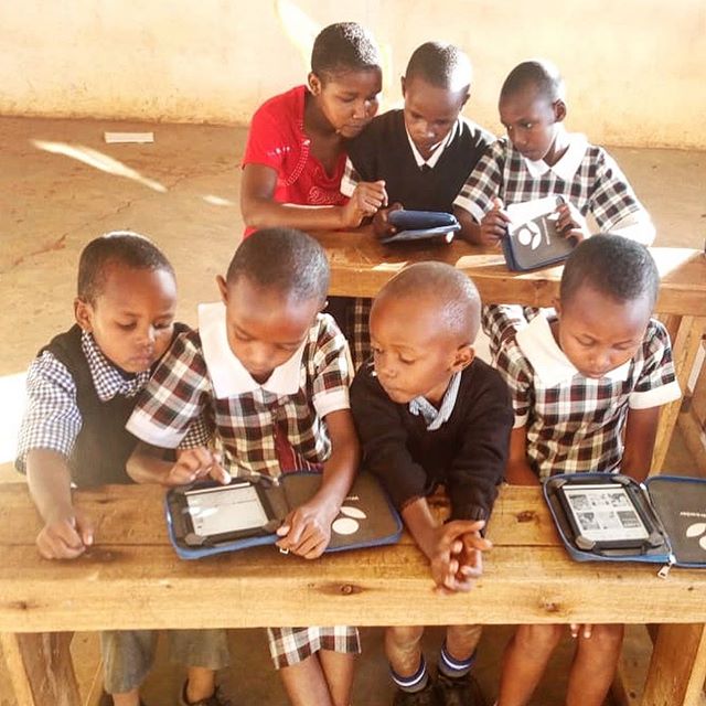 Thanks to a partnership with @worldreader, the bright students at Grace Nanana have hundreds of books from around the world right at their fingertips. Literacy is the foundation of personal development, educational success, and gender equality. We&rs