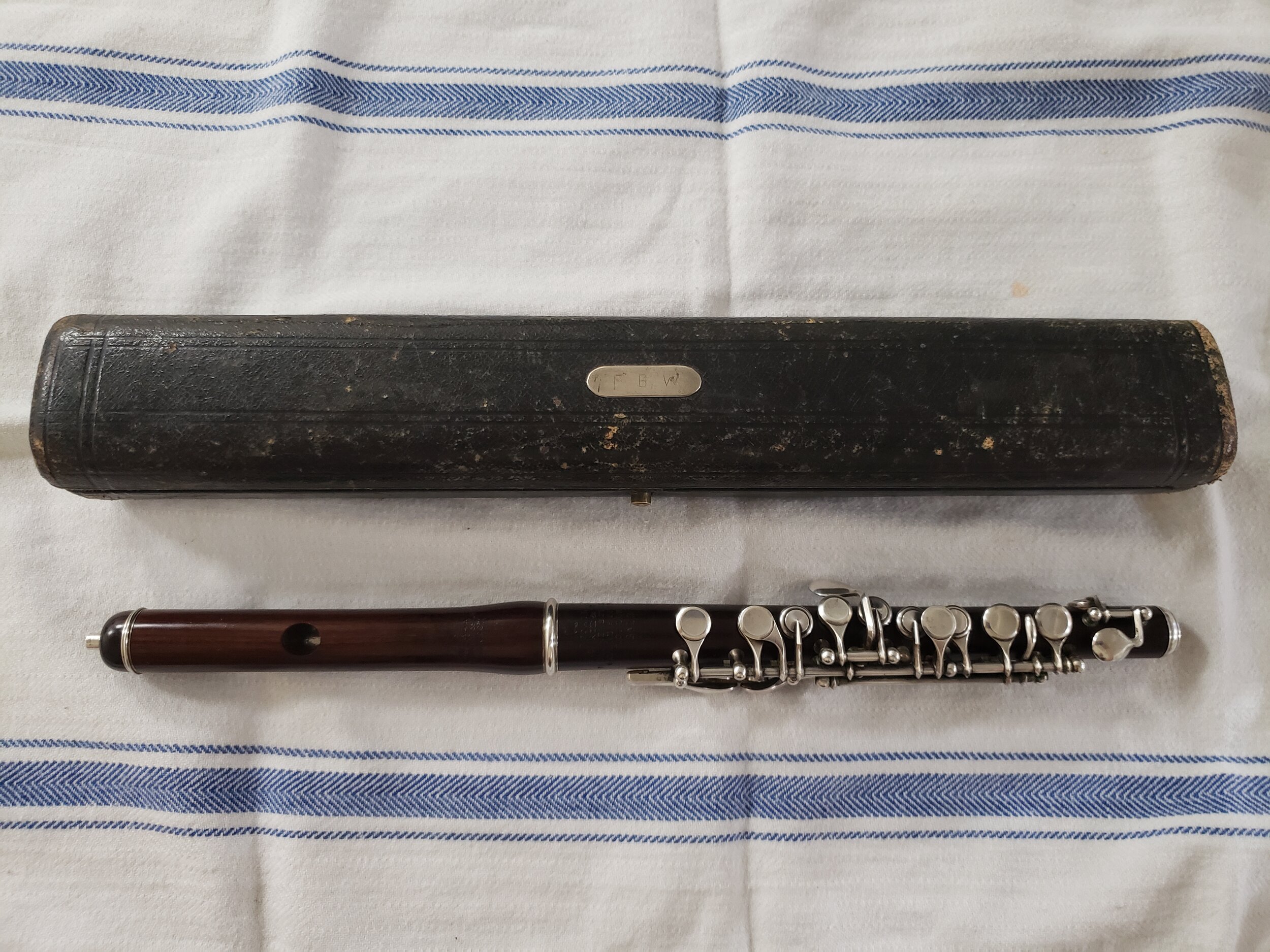  Rudall Carte “Guard’s Model” Piccolo in cocuswood with silver keys.  