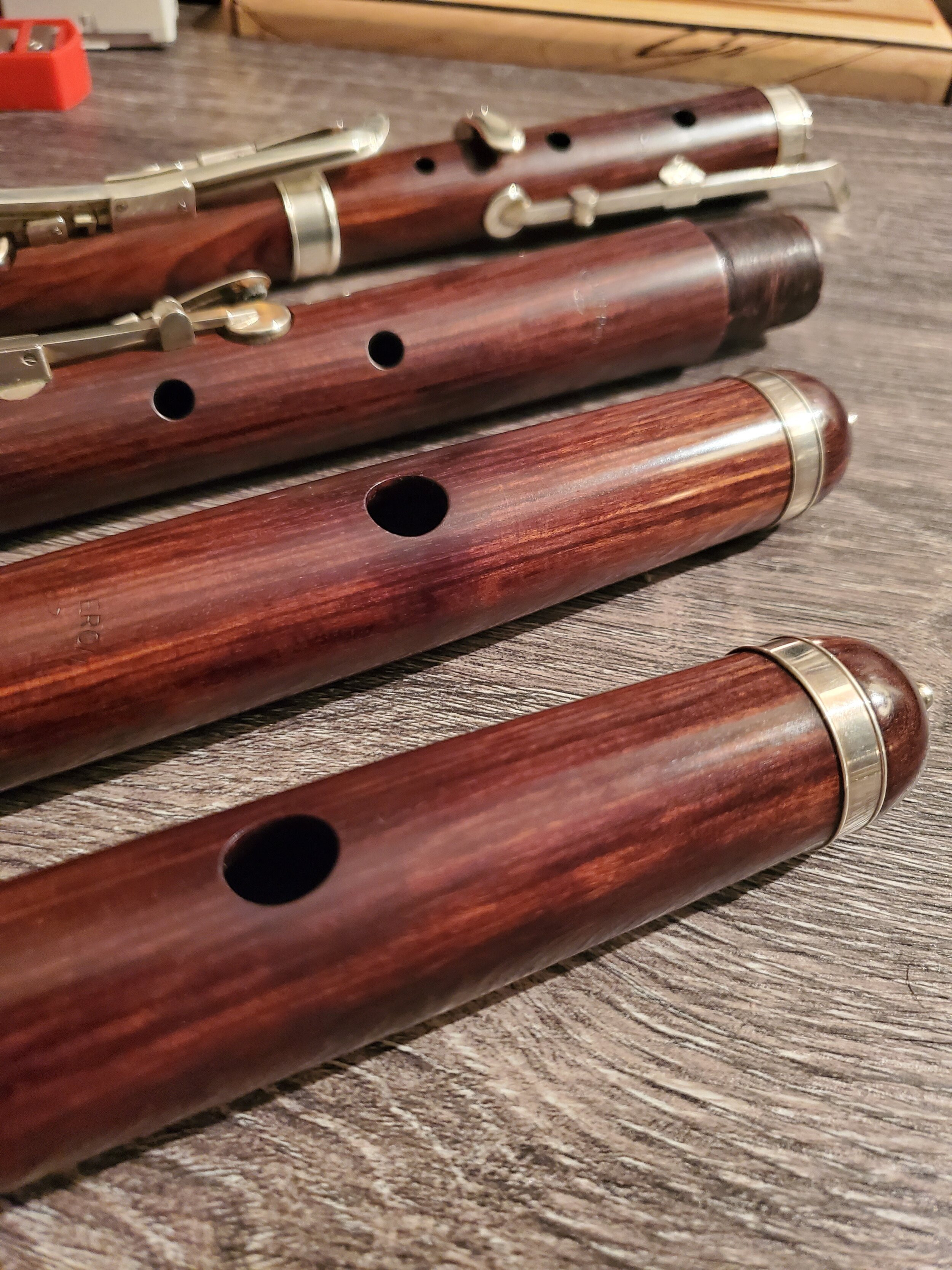  Eight-keyed flute by Rod Cameron in cocuswood after Triebert A=430. 