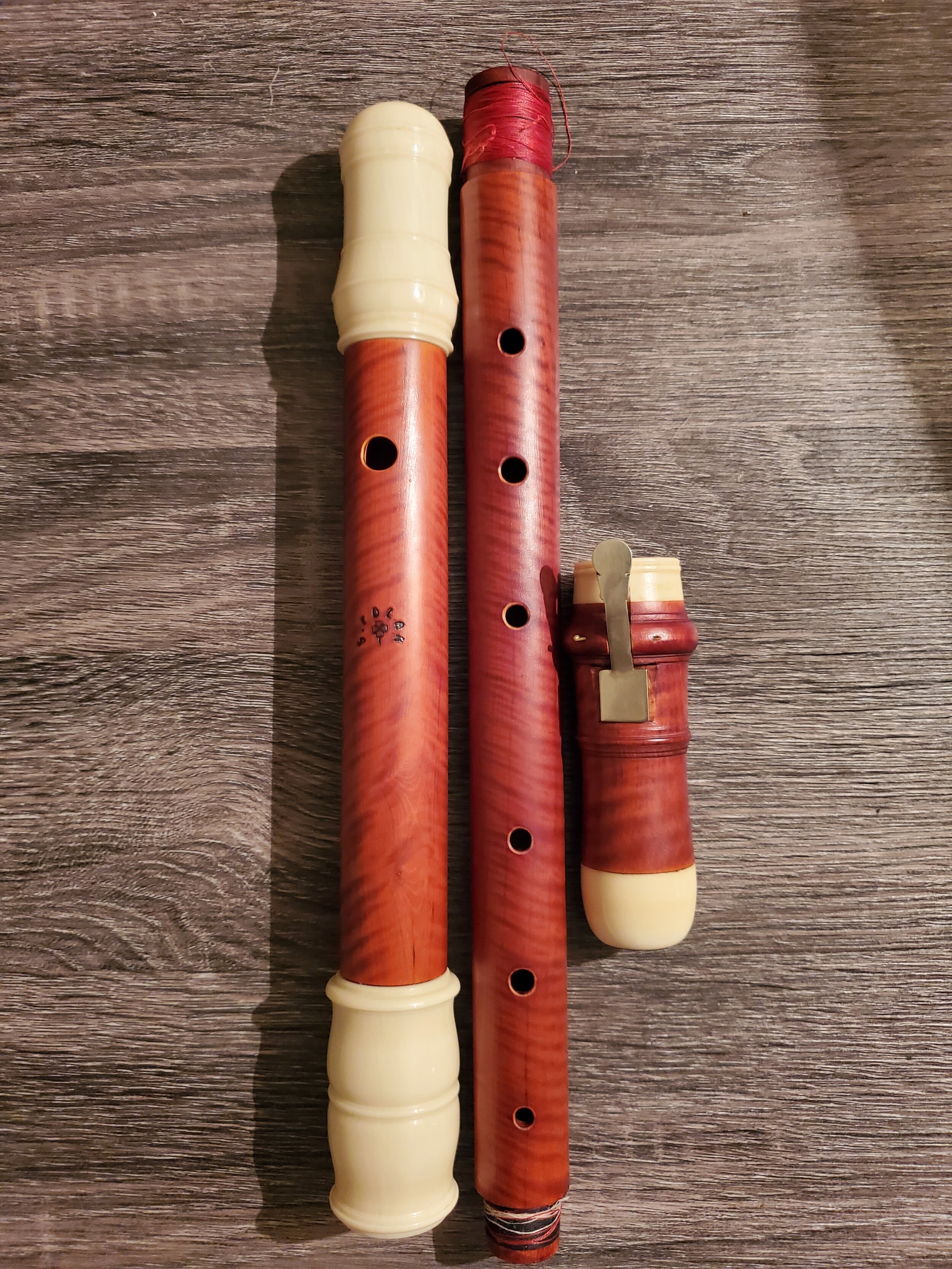  Flute after Jean-Jacques Rippert in Flamed Boxwood by Simon Polak, A=392 