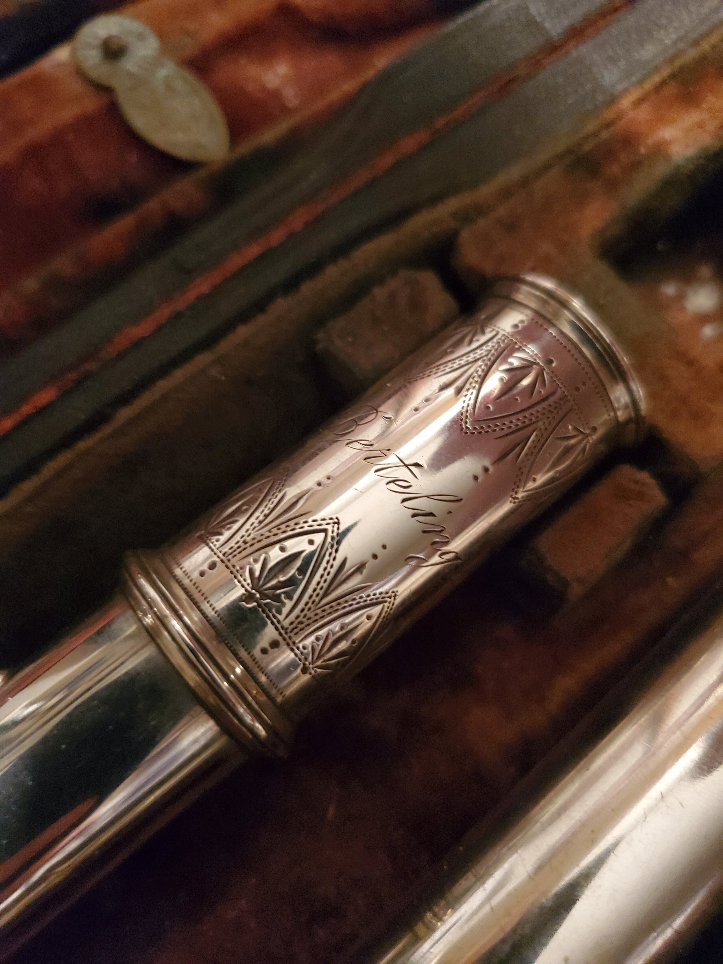  Silver Flute by Theodore Berteling, New York. 