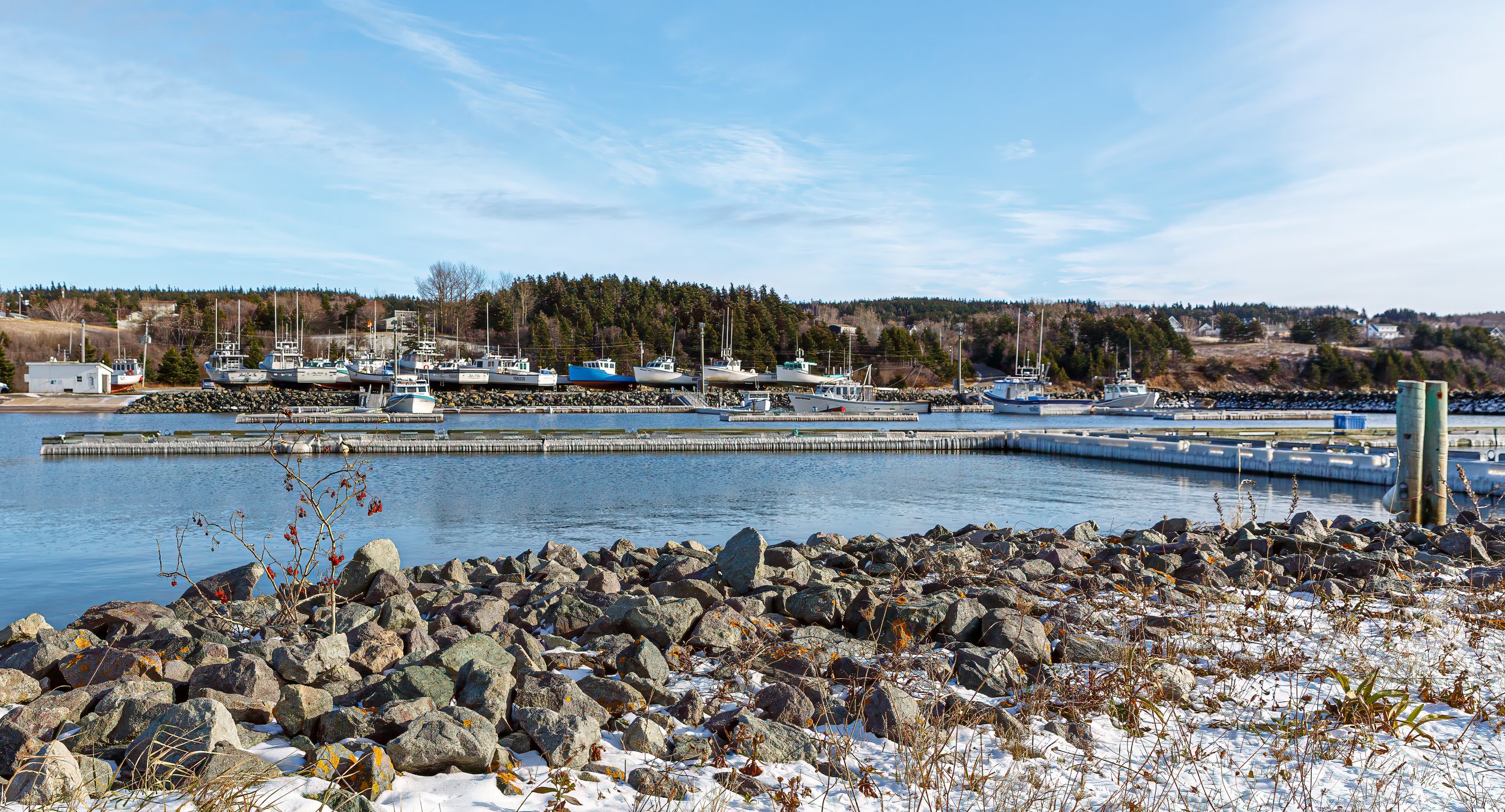 Ice on Murphy's Pond Wharf and Harbour