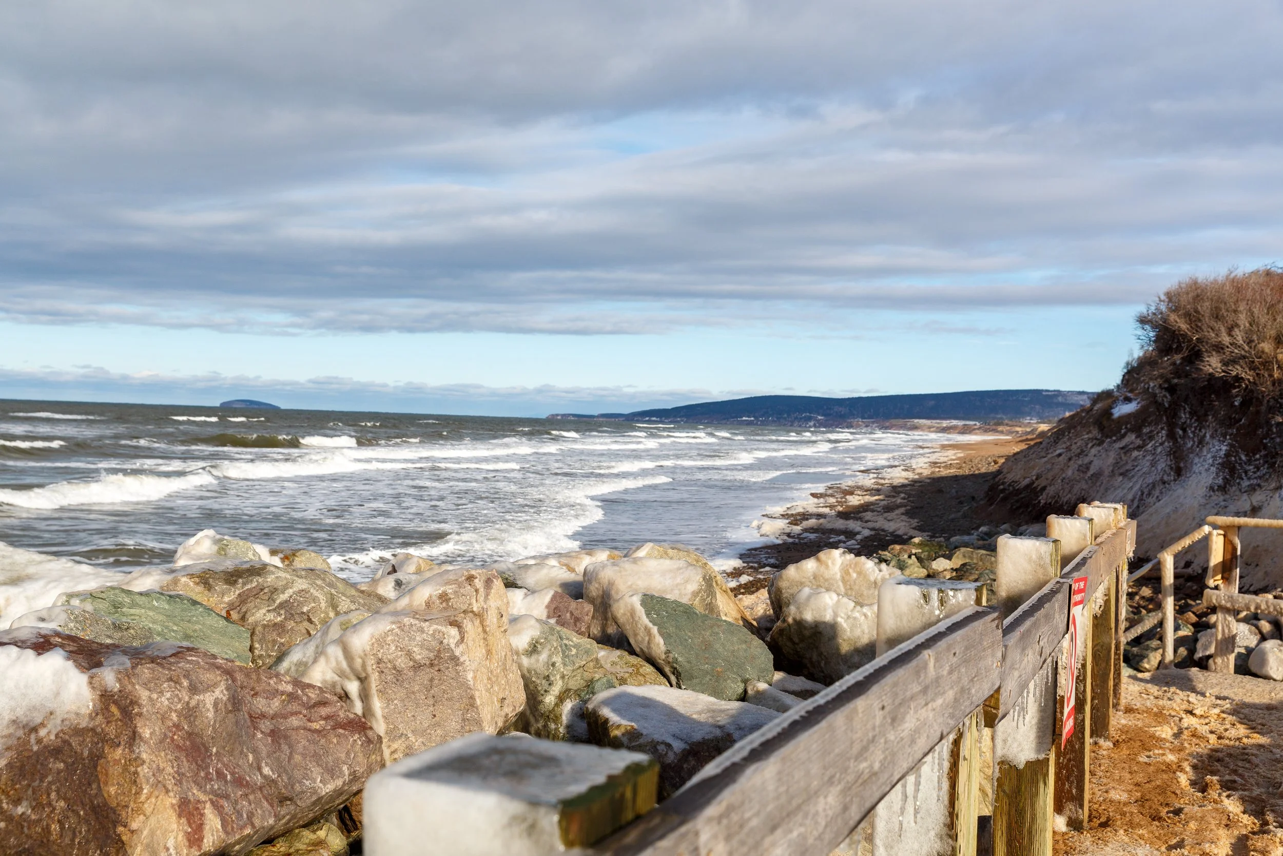 Icy Shores of Inverness Beach, CB, NS