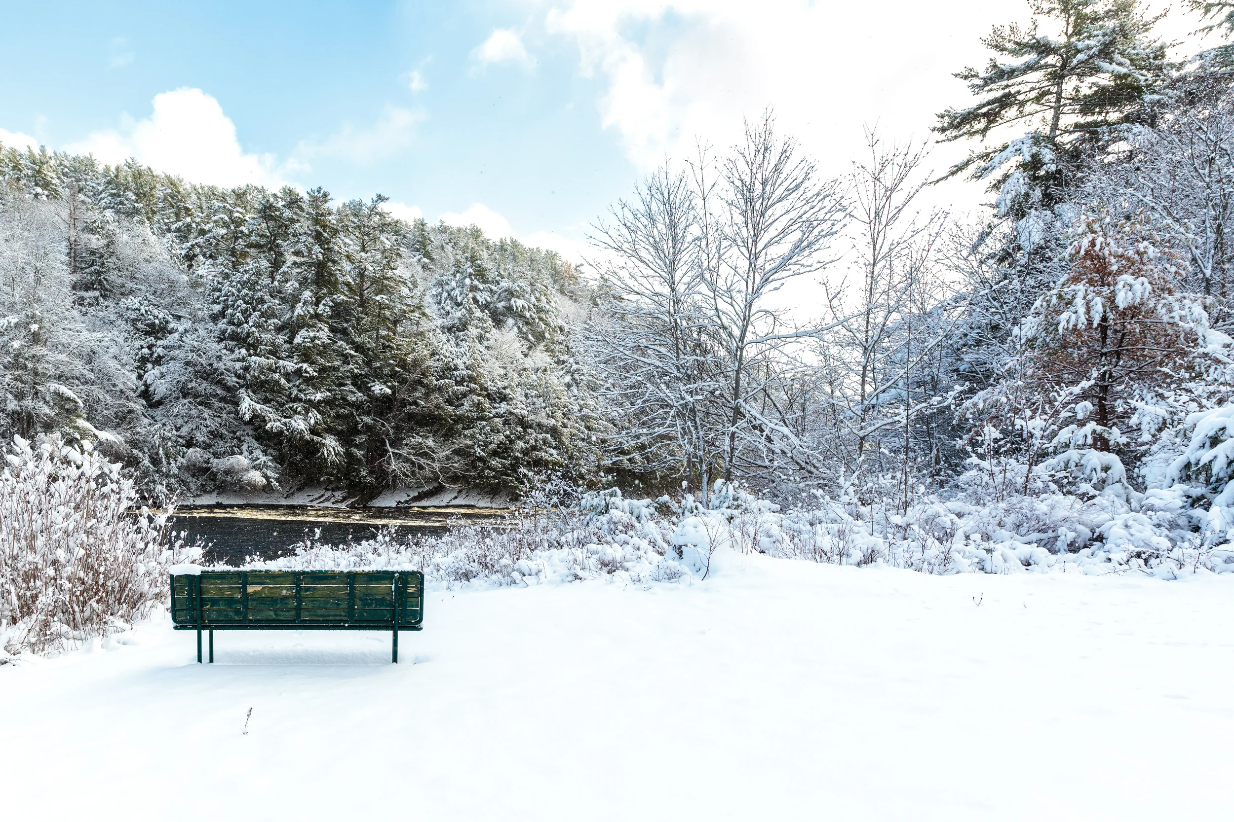Banks of LaHave River After Snow