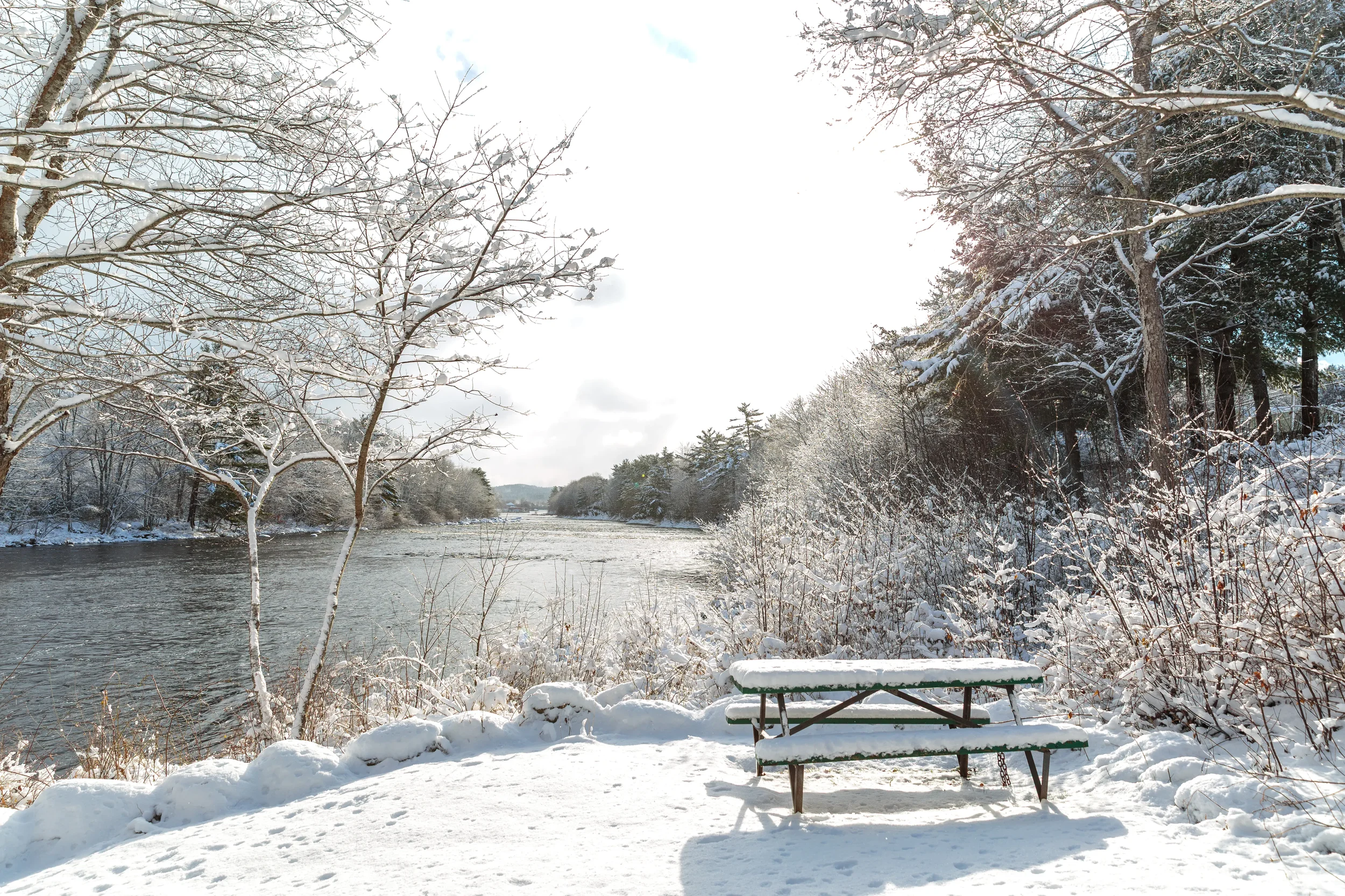 Banks of LaHave River After Snow