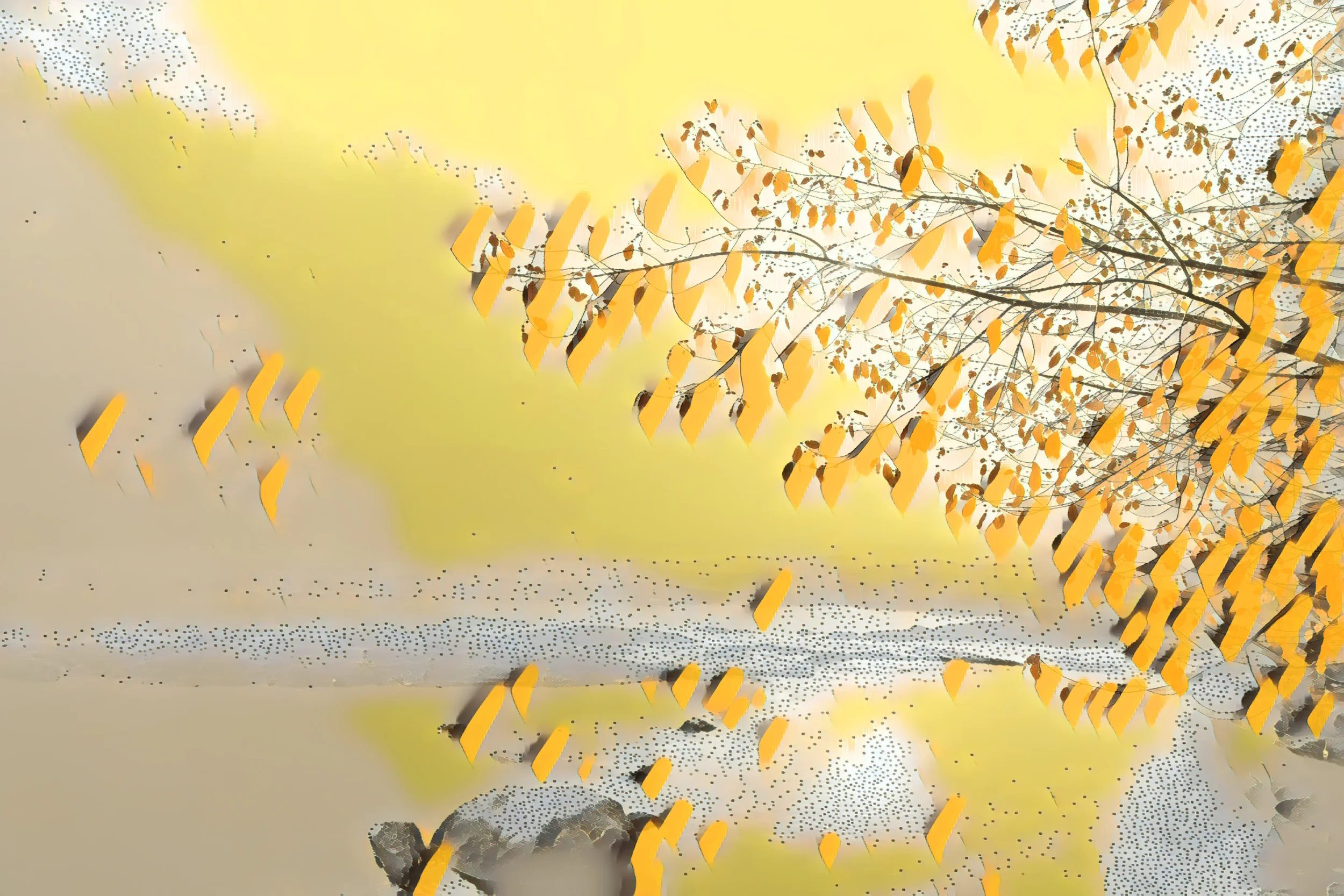 Abstract - Morning Along the  LaHave River