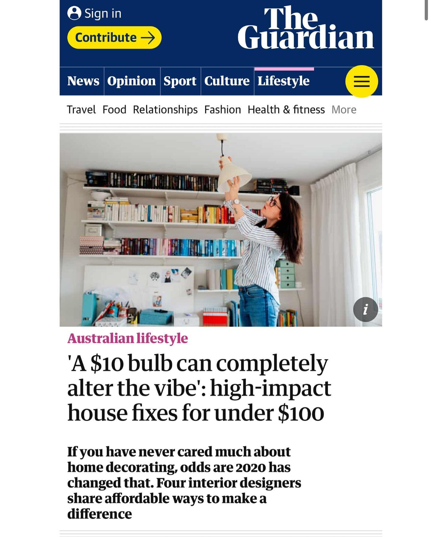Did you spot us in @guardianaustralia on Sunday? 
We chatted with Katie Cunningham on the importance of lighting in a space, especially through lockdown. 

Click on the News &amp; Media link on our website to read it for yourself. 

#onewolfdesign #I